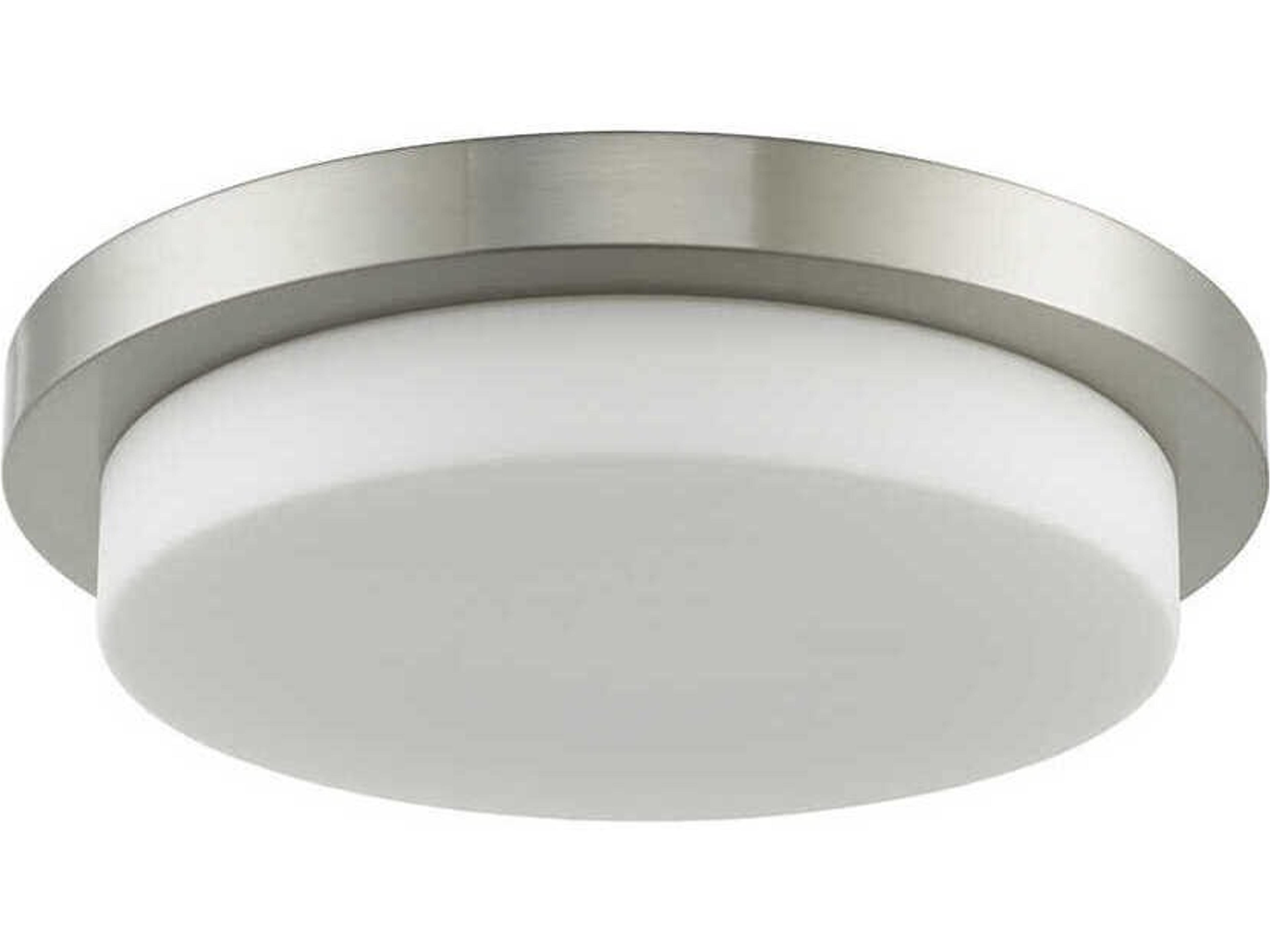 Abra Step 1-Light Brushed Nickel Round Flush Mount