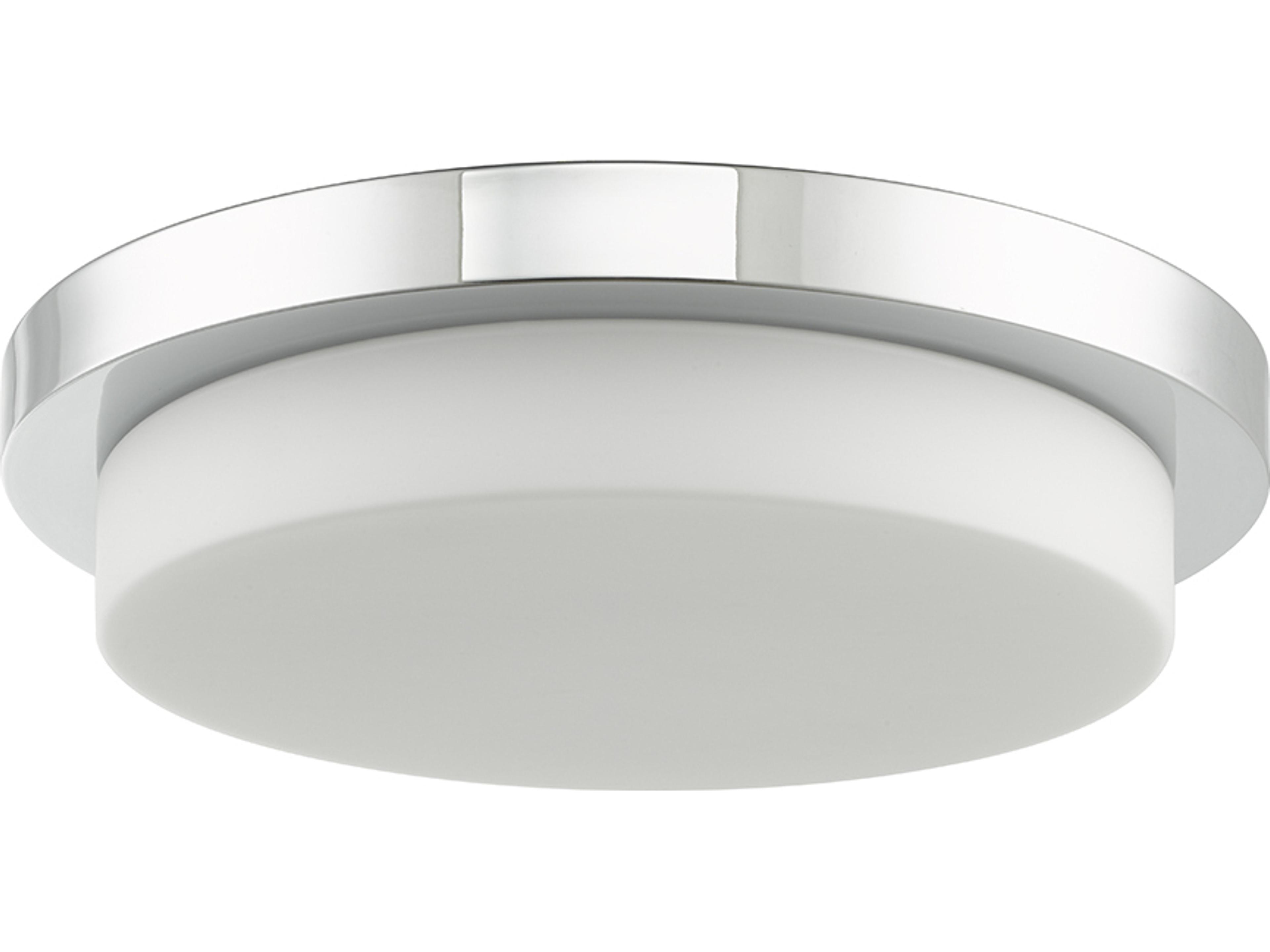 Abra Step 1-Light Chrome Round Flush Mount