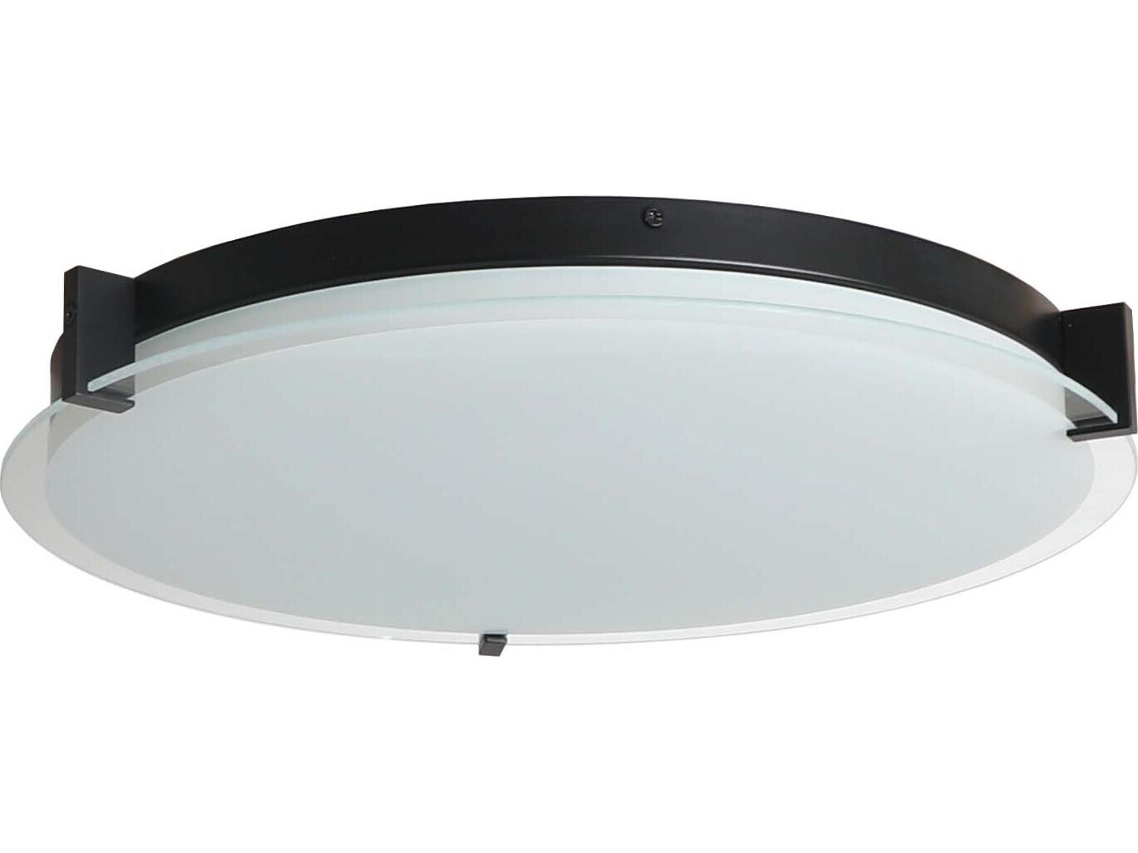 Abra Matrix 1-Light Black Round Flush Mount