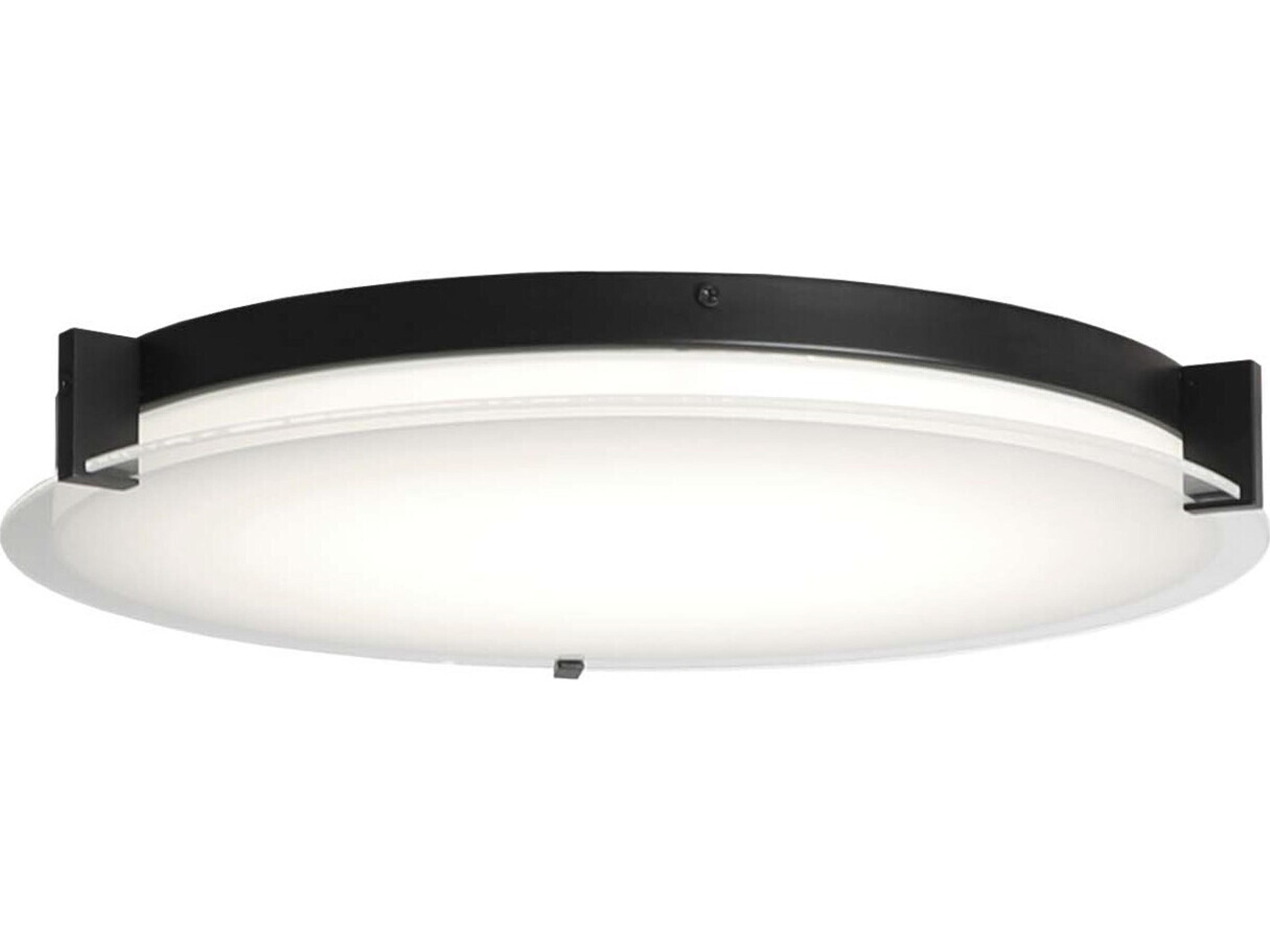 Abra Matrix 1-Light Black Round Flush Mount