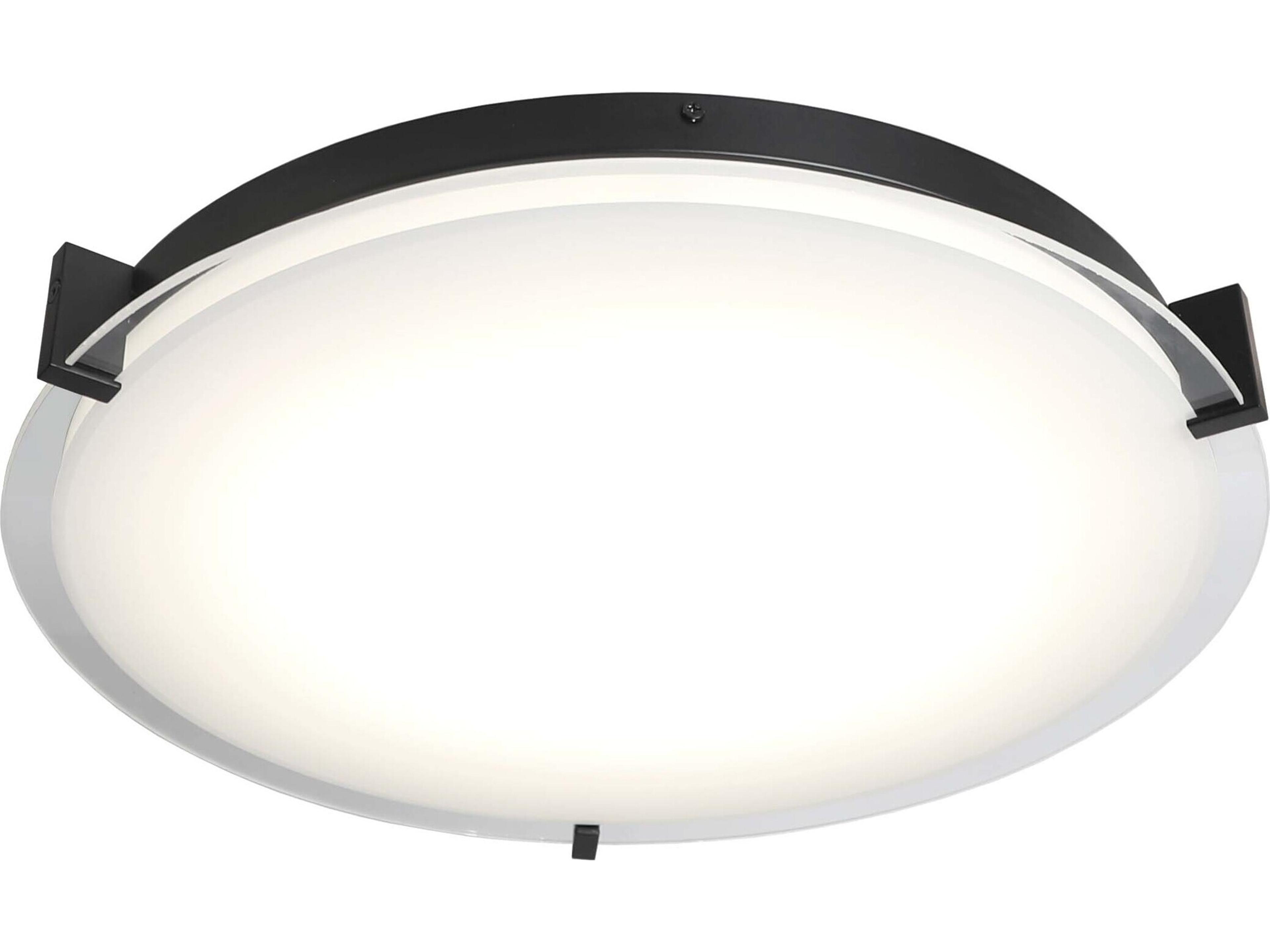 Abra Matrix 1-Light Black Round Flush Mount