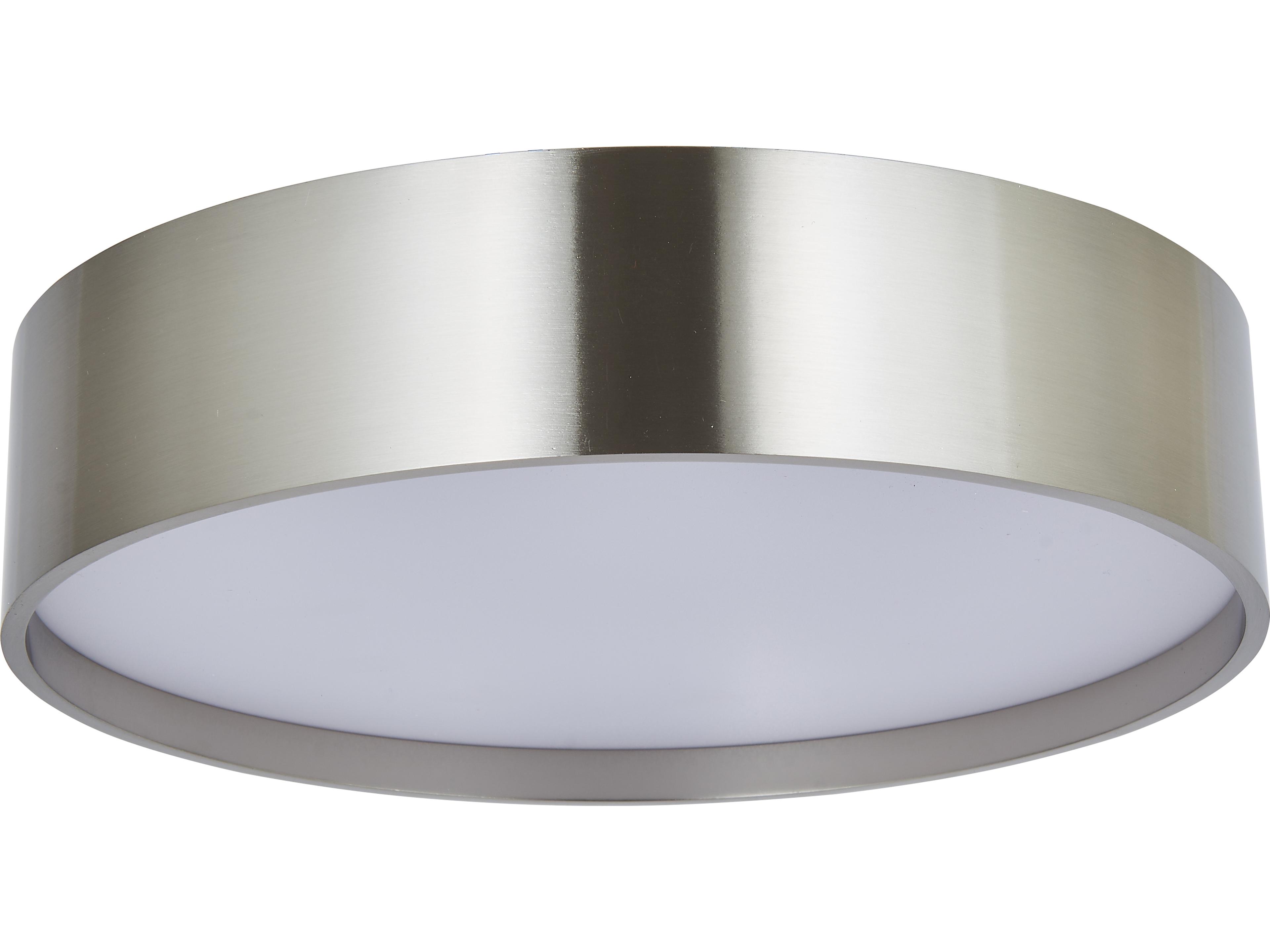 Abra Snare 1-Light Brushed Nickel Round Flush Mount