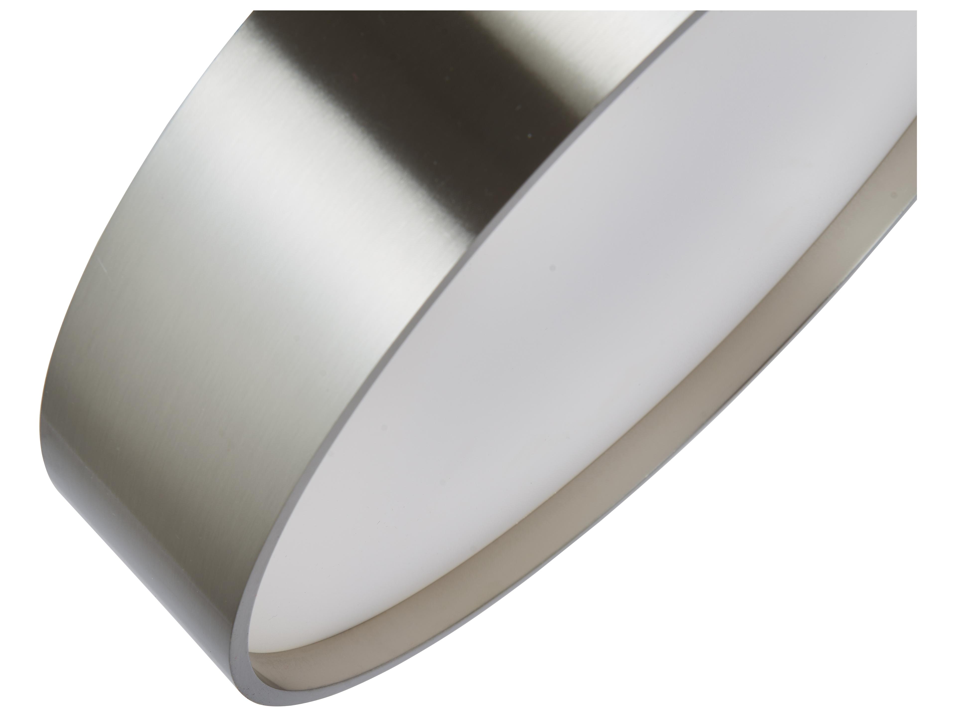 Abra Snare 1-Light Brushed Nickel Round Flush Mount
