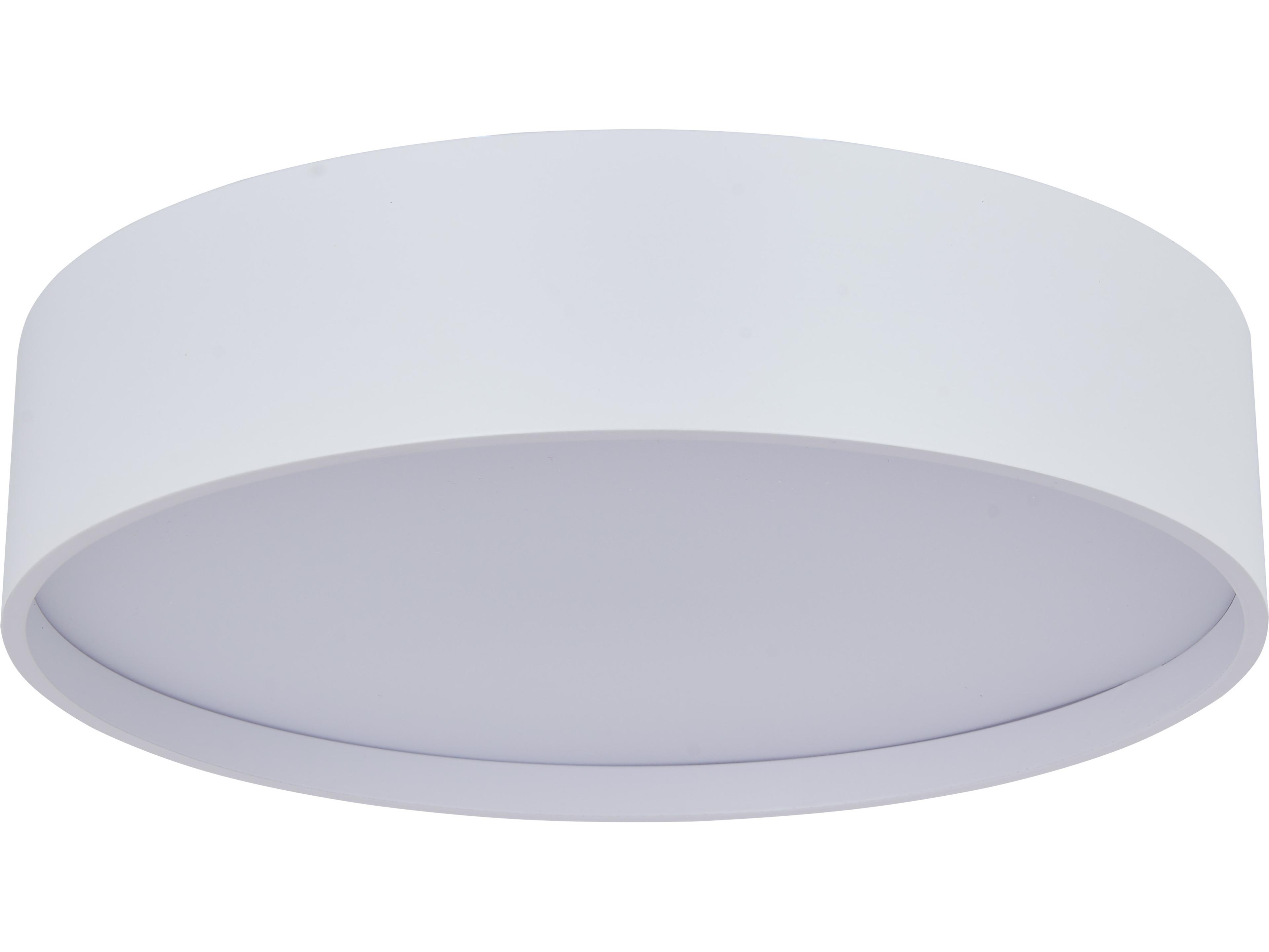 Abra Snare 1-Light Matte White Round Flush Mount