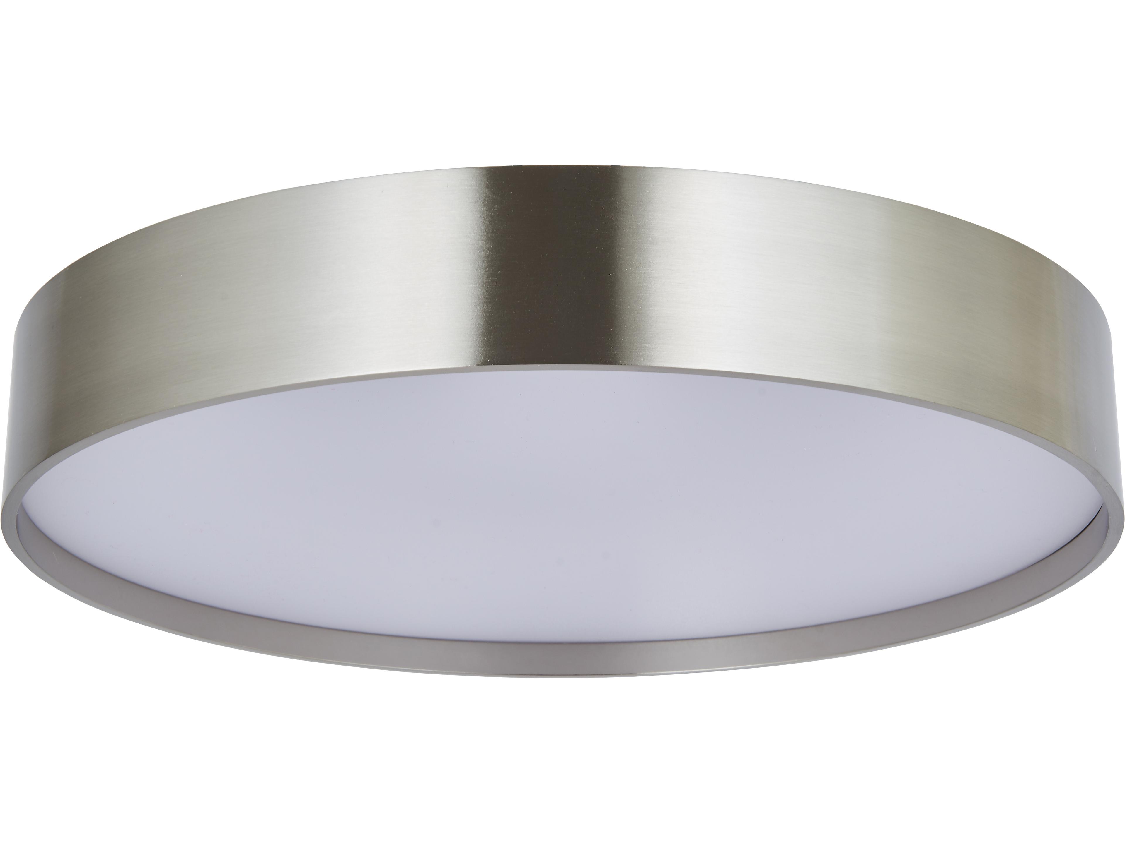 Abra Snare 1-Light Brushed Nickel Cylinder Flush Mount