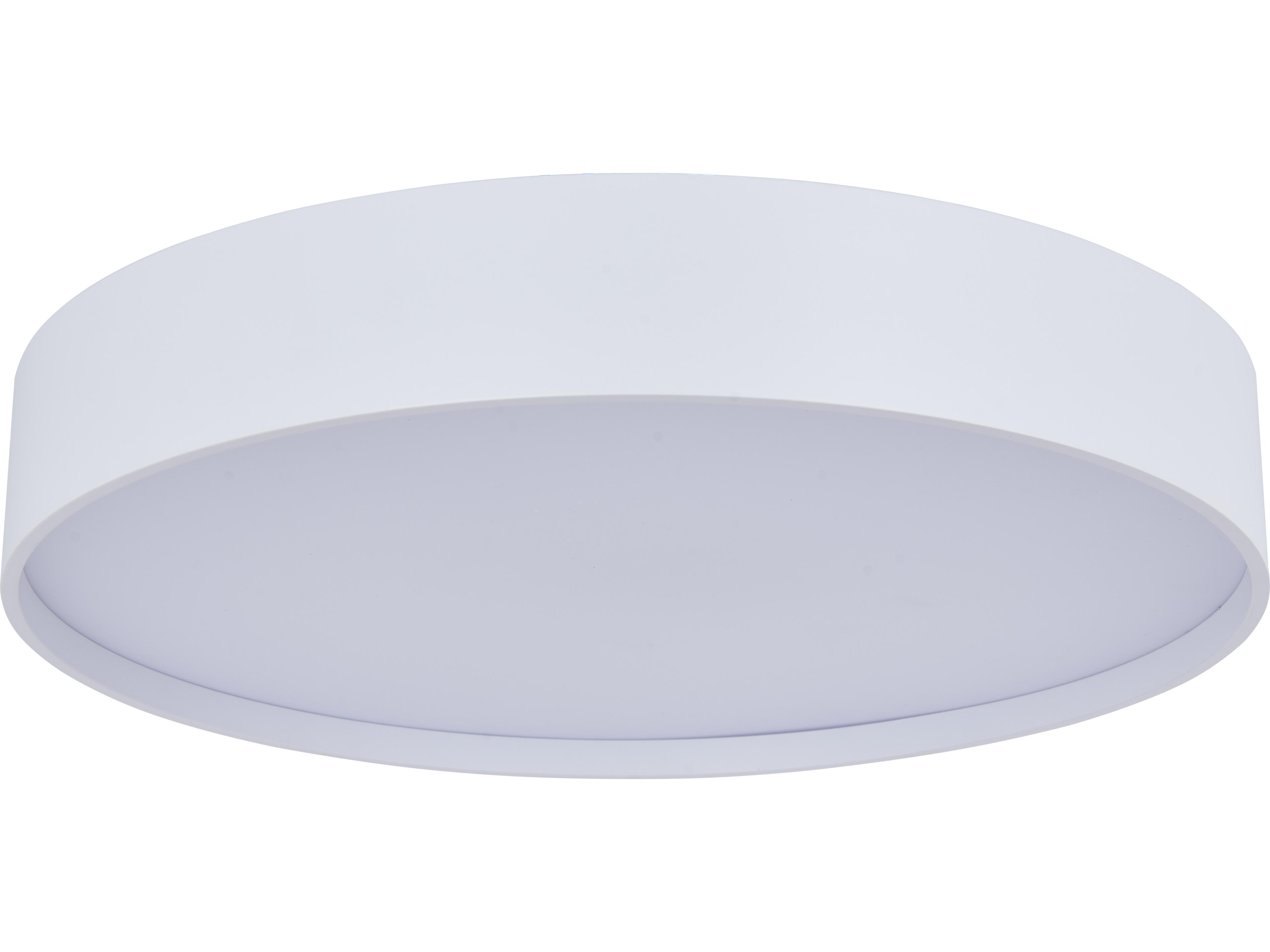 Abra Snare 1-Light Matte White Round Flush Mount