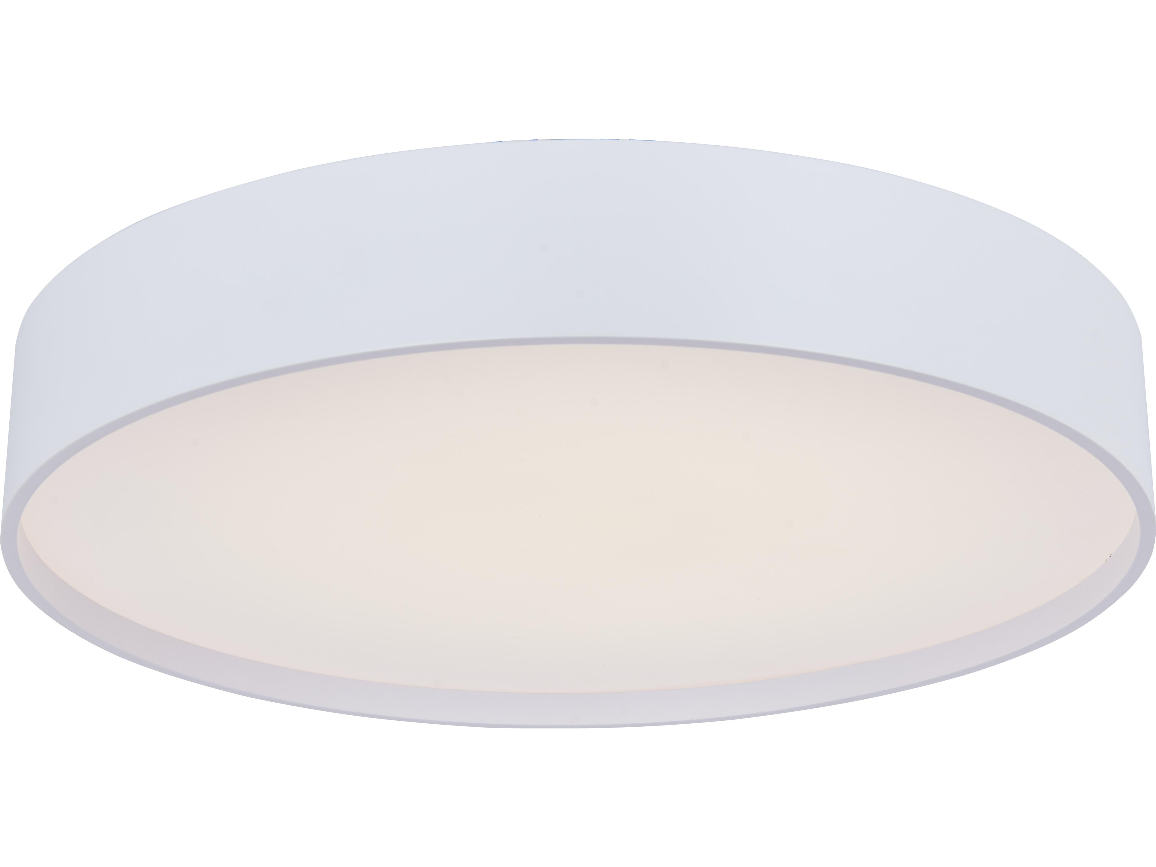 Abra Snare 1-Light Matte White Round Flush Mount
