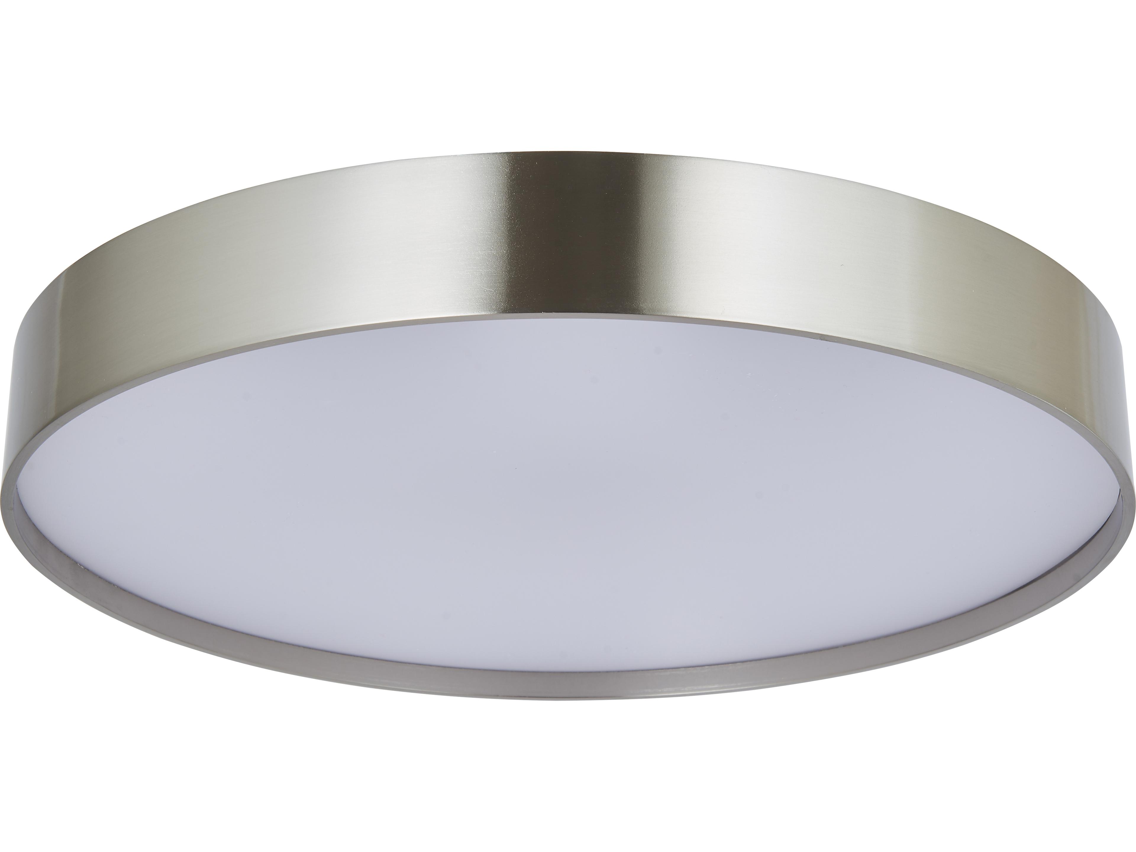 Abra Snare 1-Light Brushed Nickel Round Flush Mount
