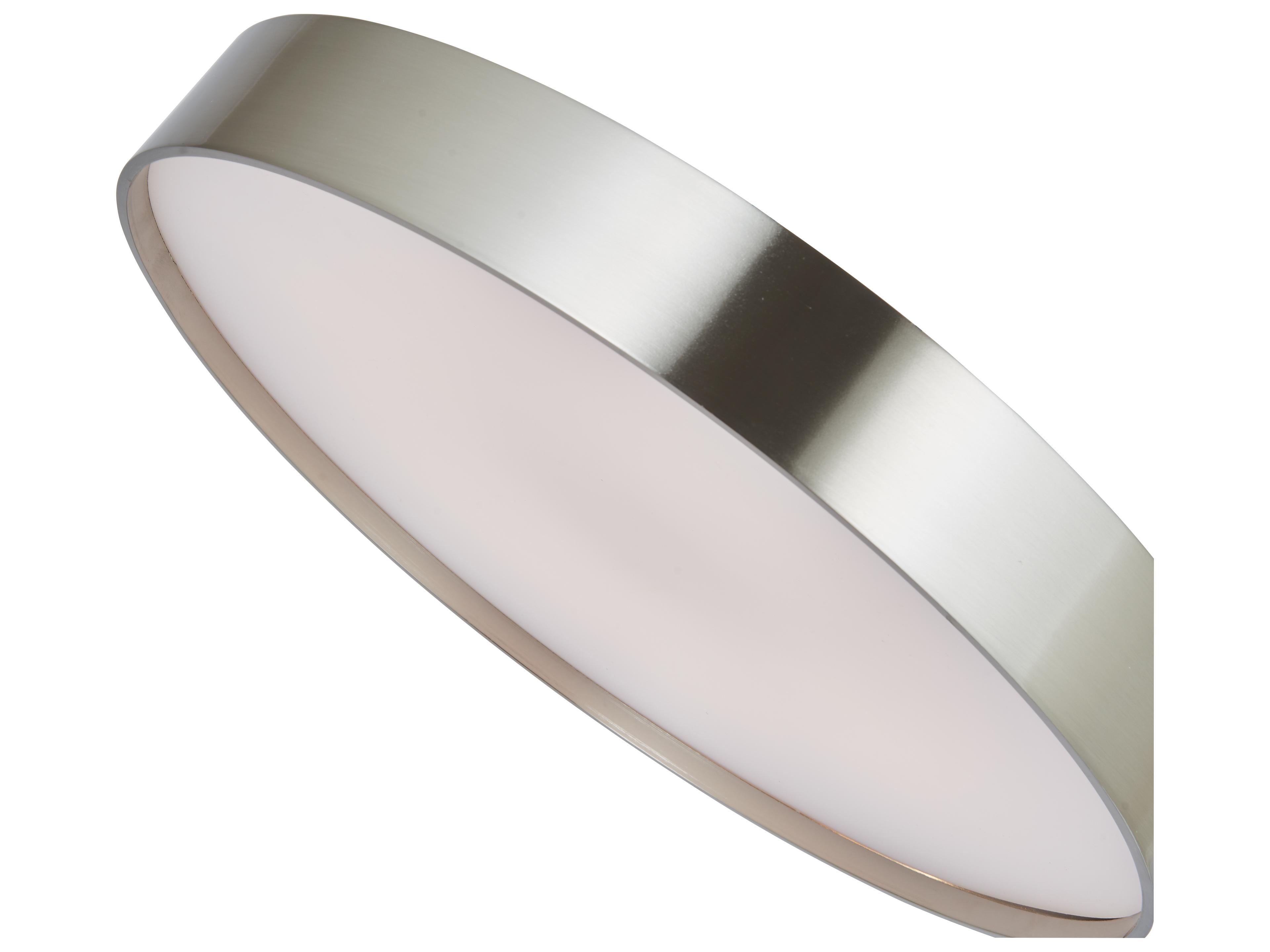 Abra Snare 1-Light Brushed Nickel Round Flush Mount