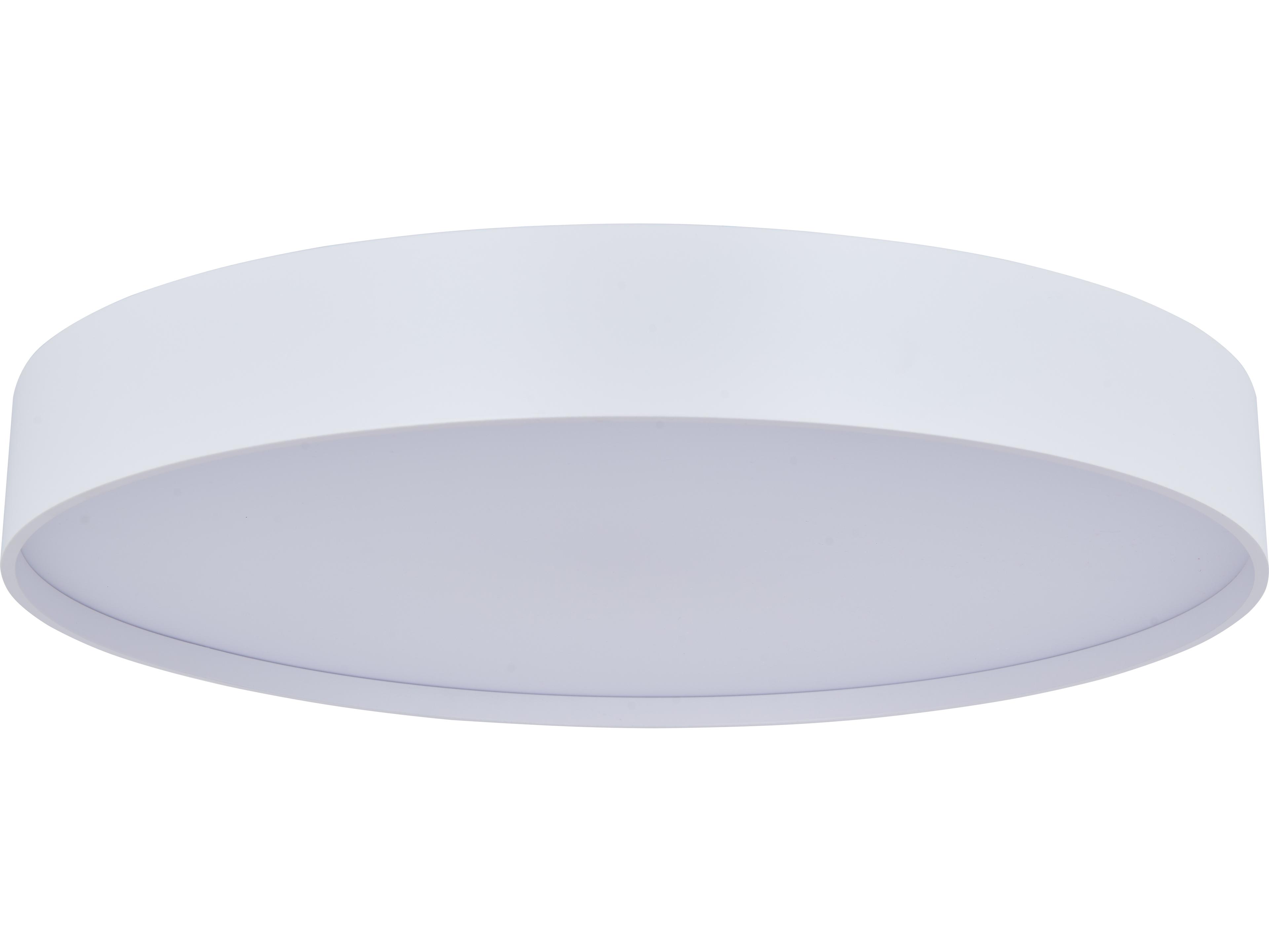 Abra Snare 1-Light Matte White Round Flush Mount
