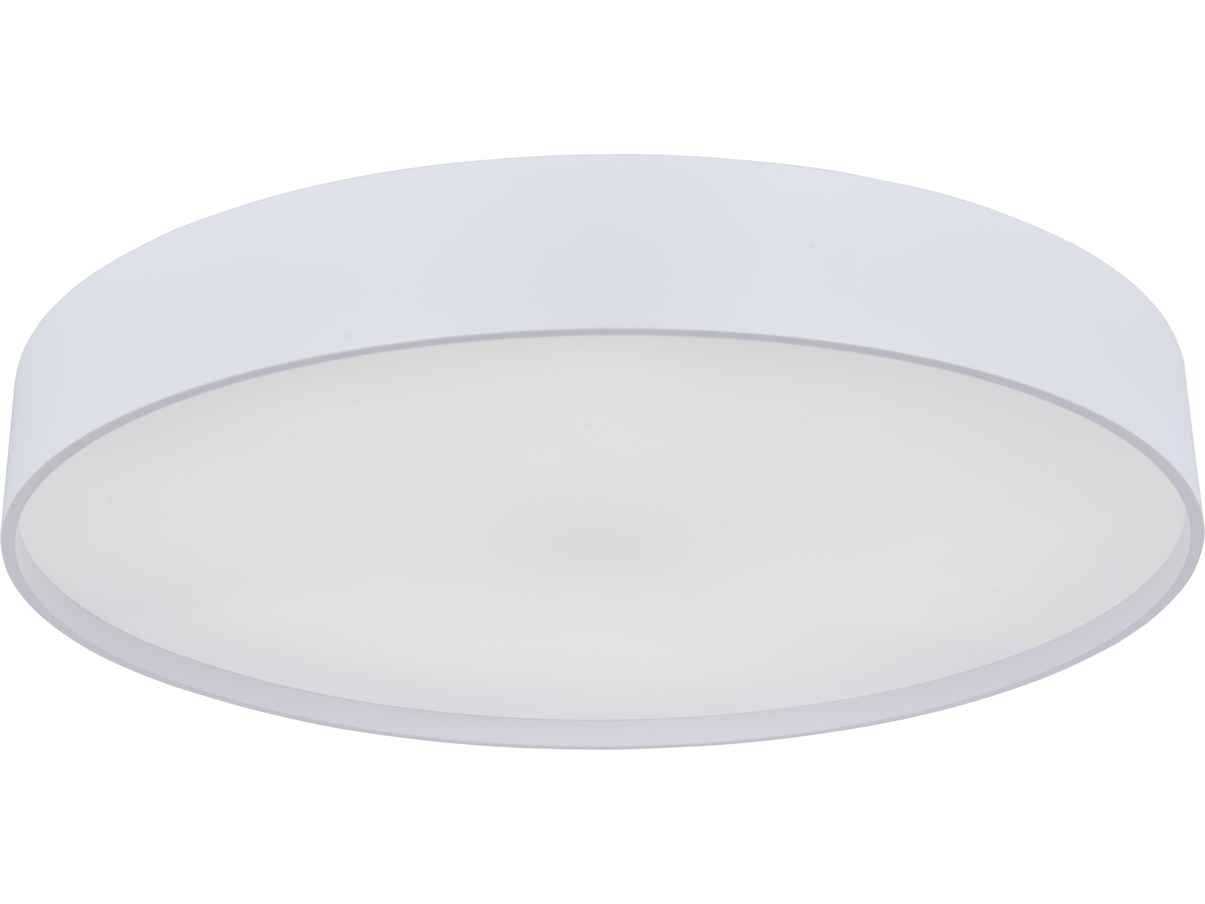 Abra Snare 1-Light Matte White Round Flush Mount