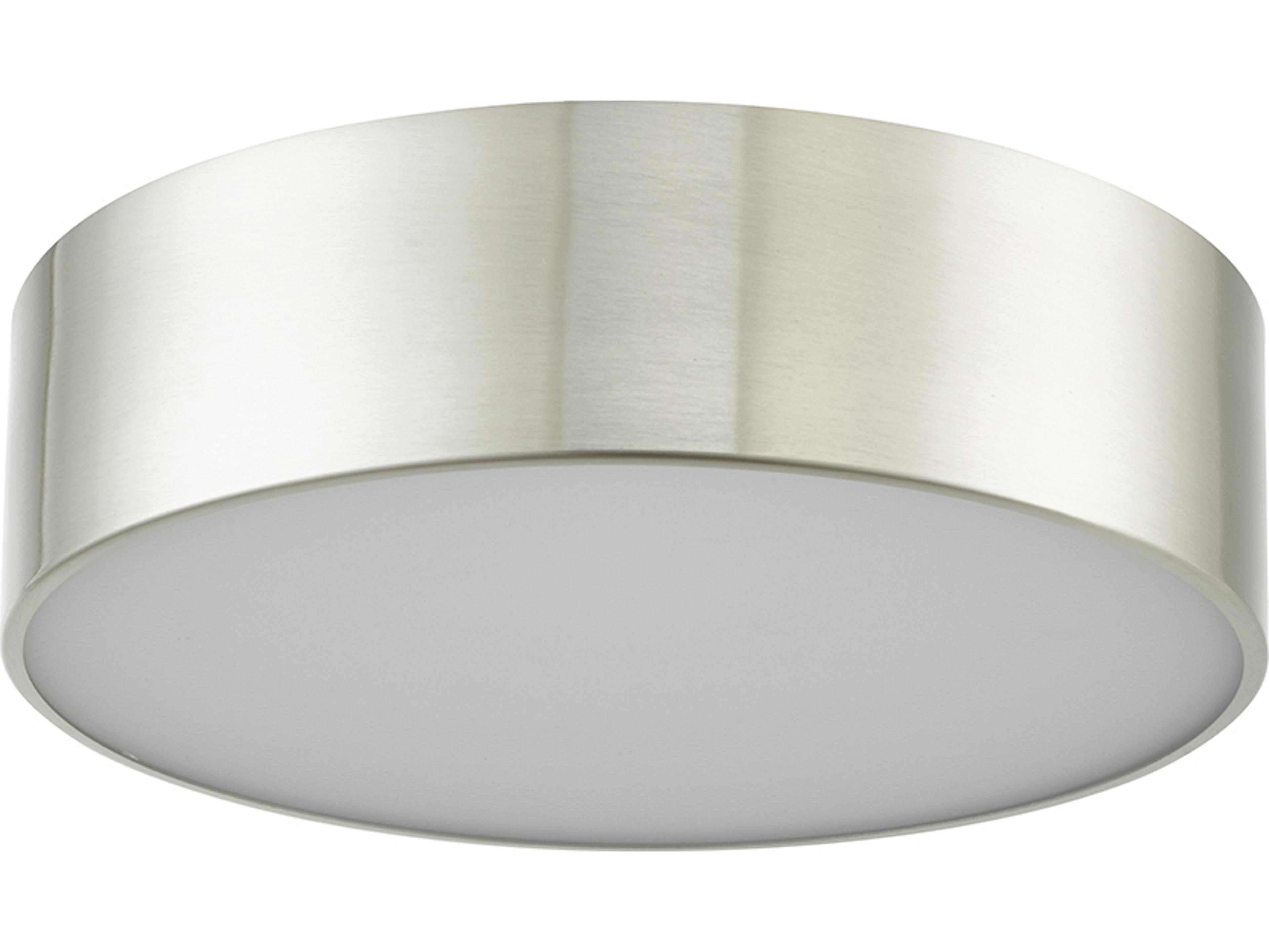 Abra Bongo 1-Light Brushed Nickel Round Flush Mount