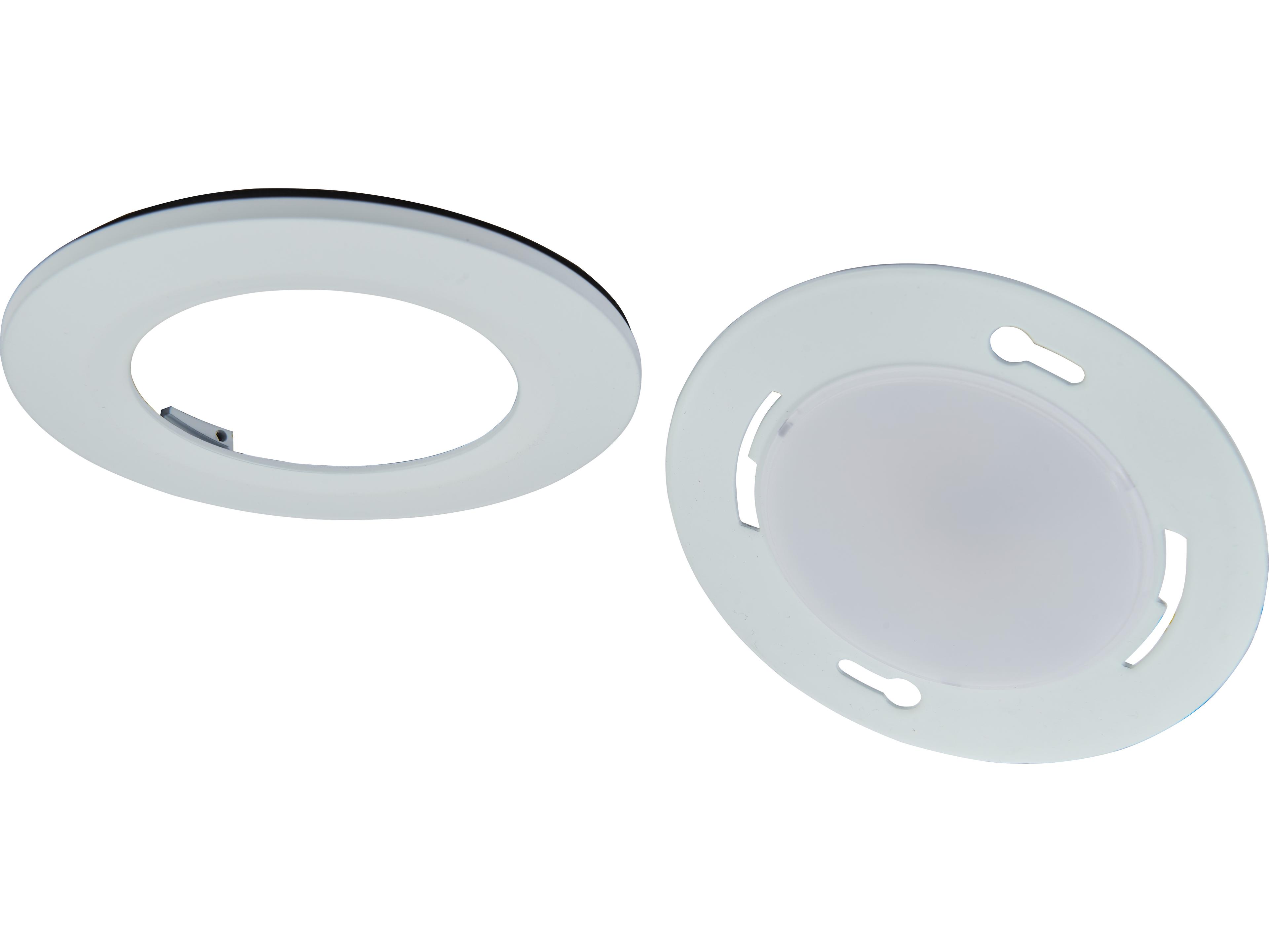 Abra Button 1-Light White Round Flush Mount