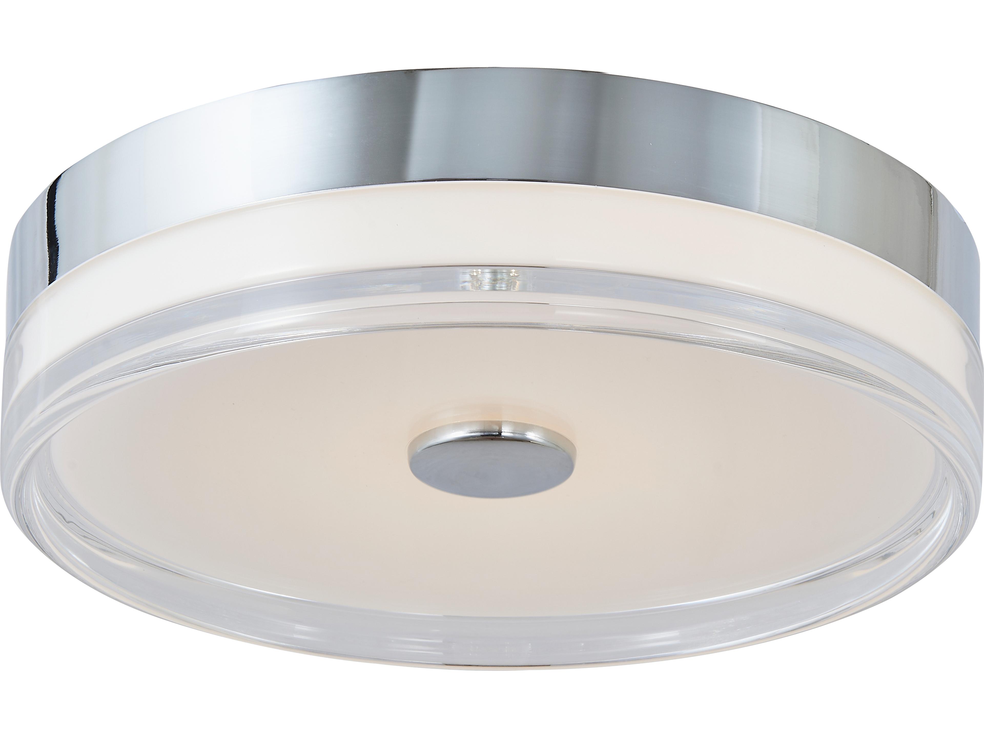 Abra Iris 1-Light Chrome Round Flush Mount