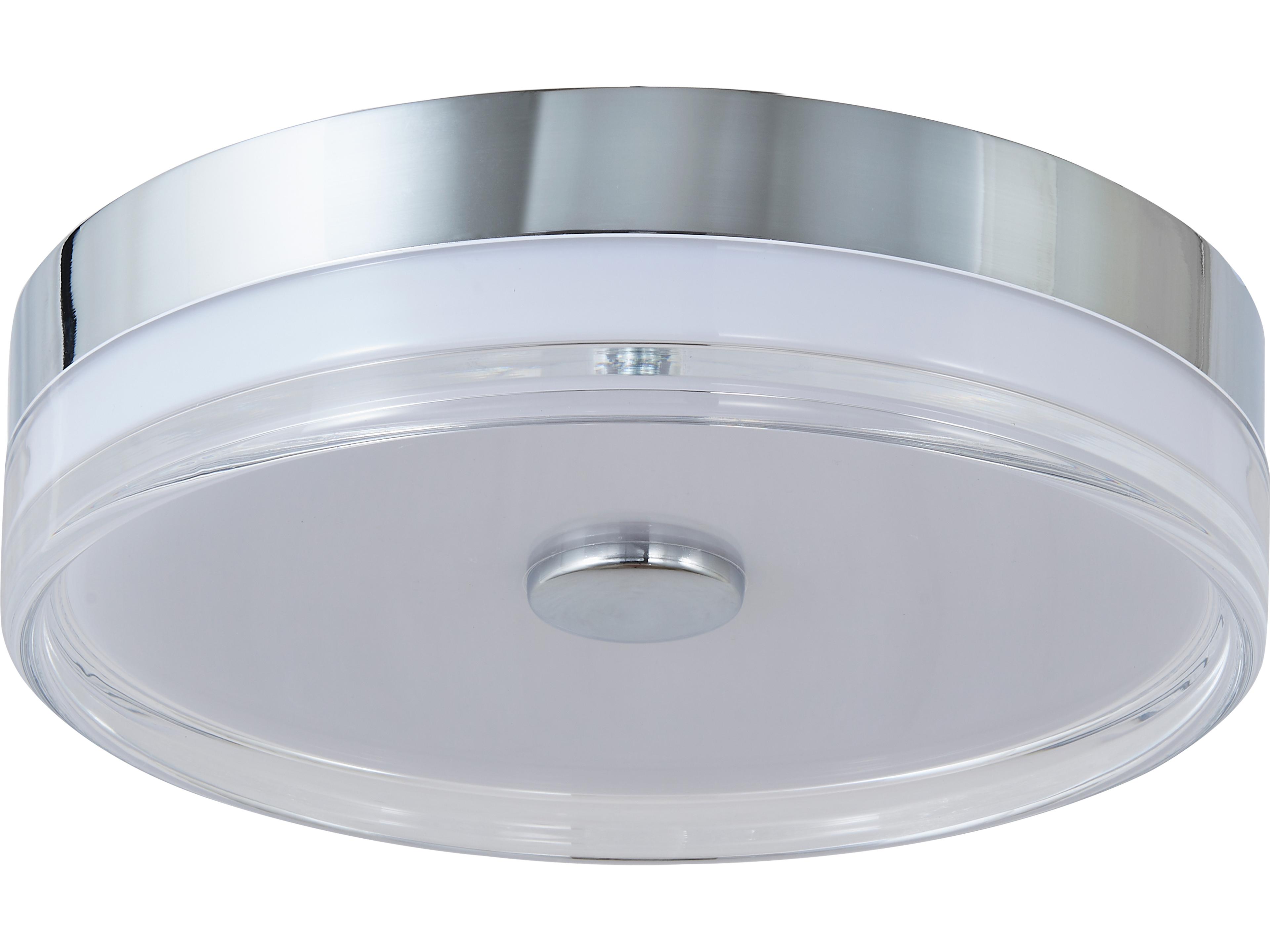 Abra Iris 1-Light Chrome Round Flush Mount