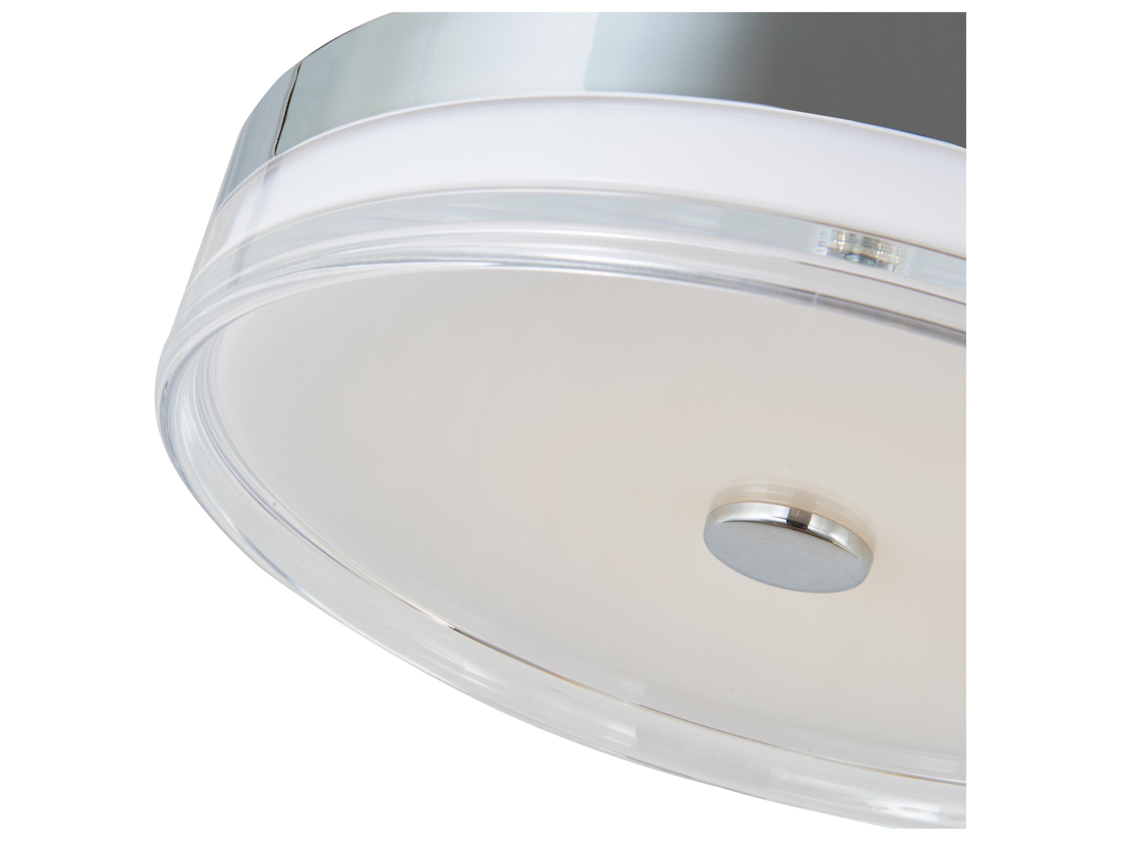 Abra Iris 1-Light Chrome Round Flush Mount