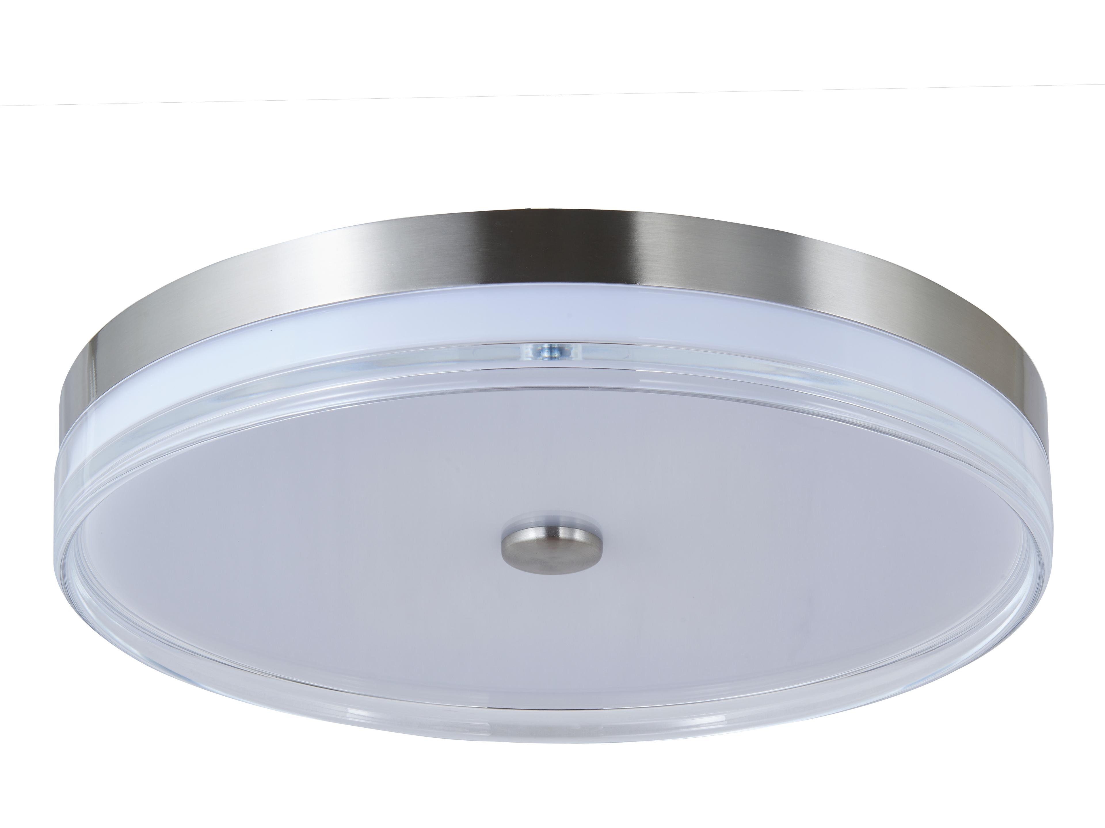 Abra Iris 1-Light Brushed Nickel Round Flush Mount