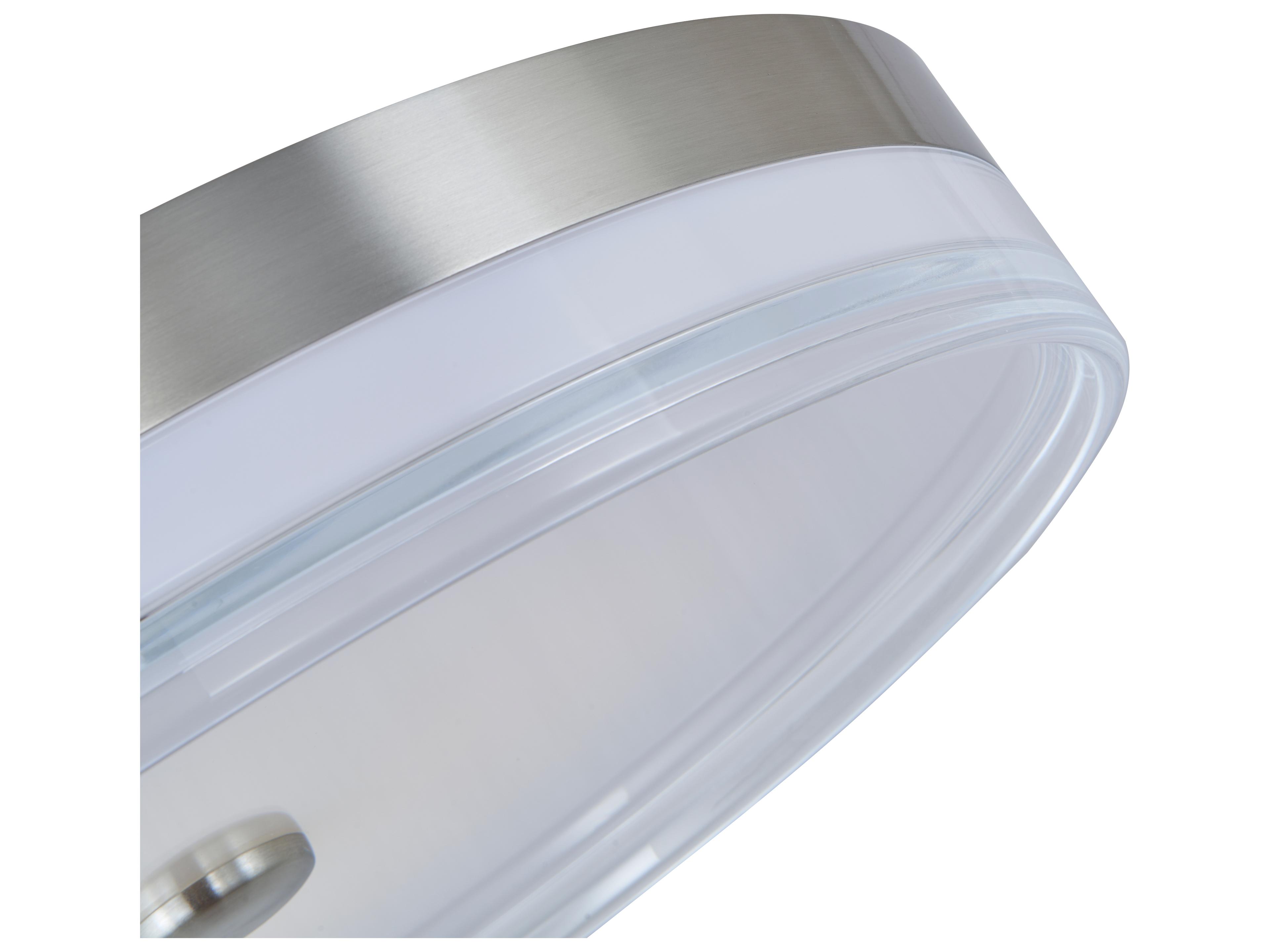 Abra Iris 1-Light Brushed Nickel Round Flush Mount