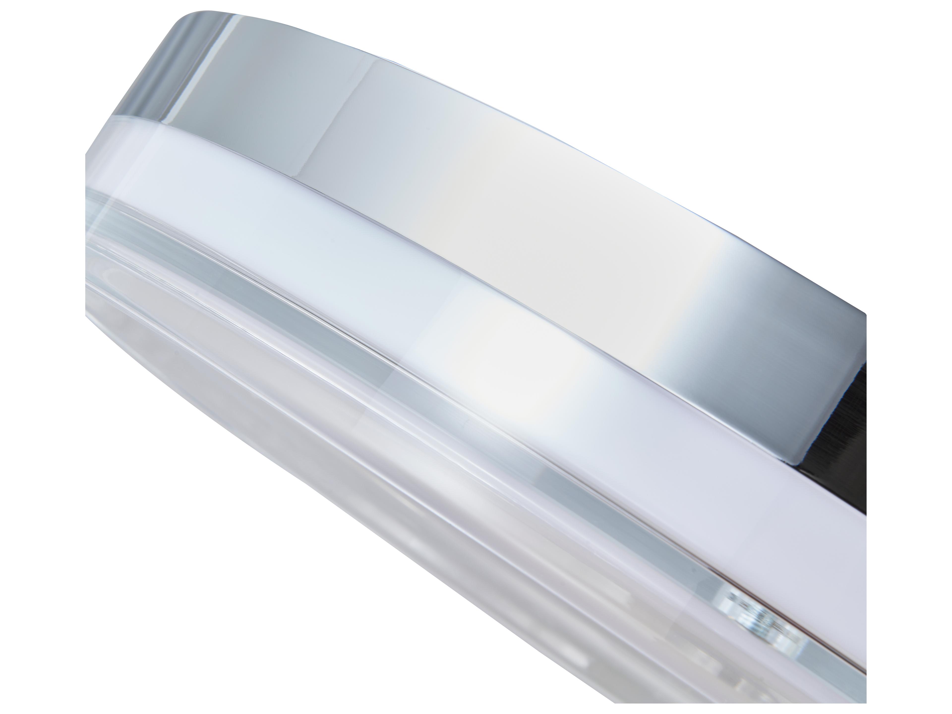 Abra Iris 1-Light Chrome Round Flush Mount