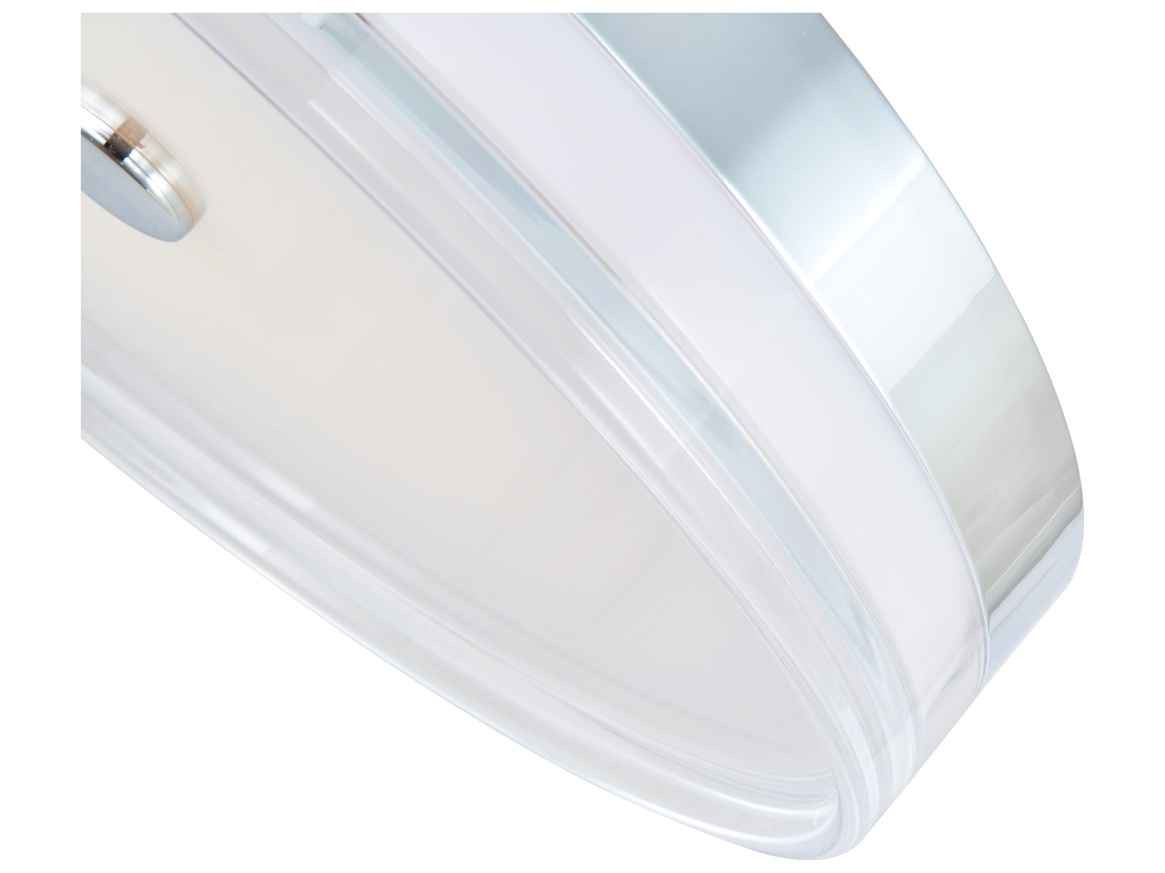 Abra Iris 1-Light Chrome Round Flush Mount