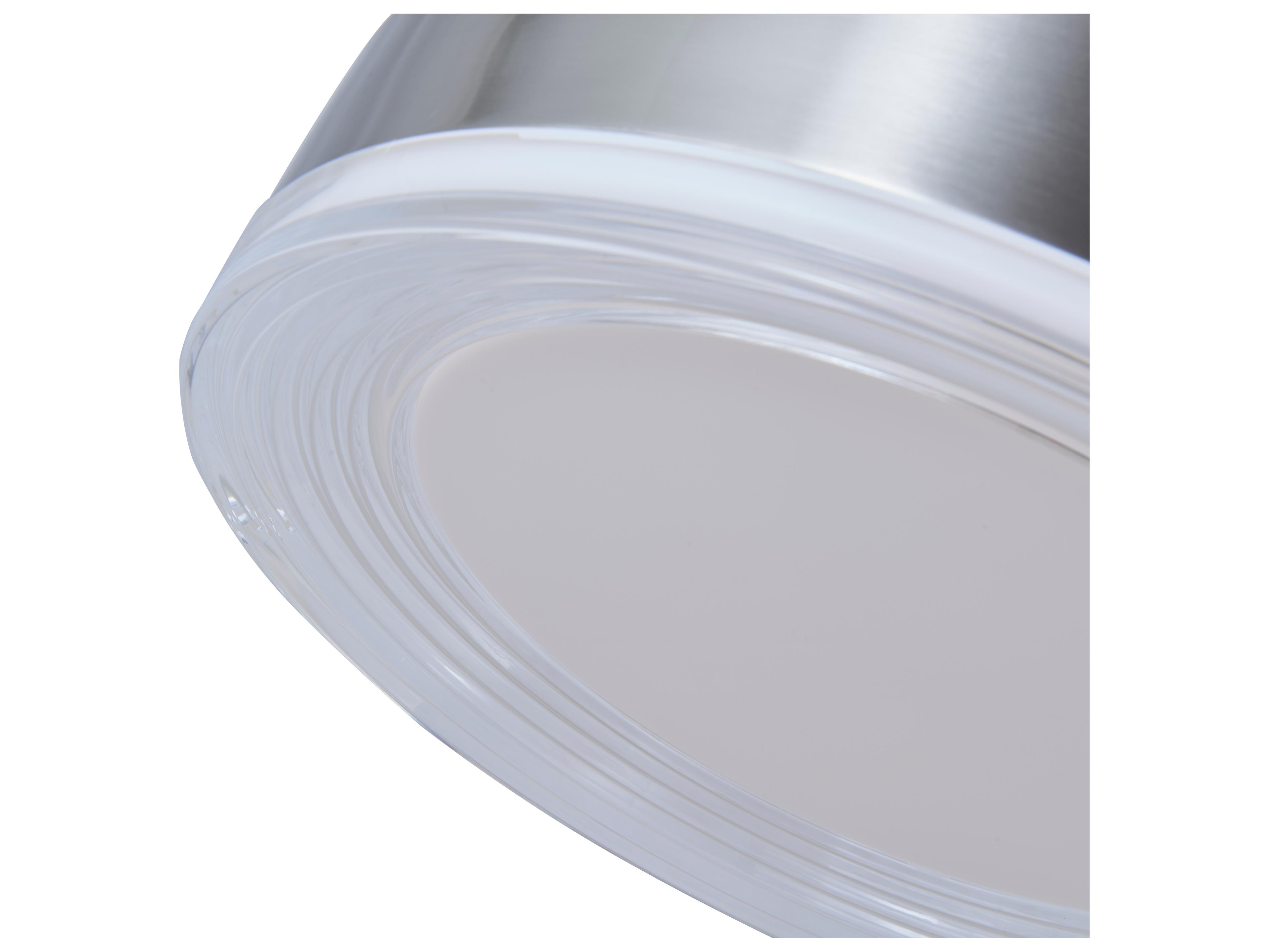 Abra Waves 1-Light Brushed Nickel Round Flush Mount