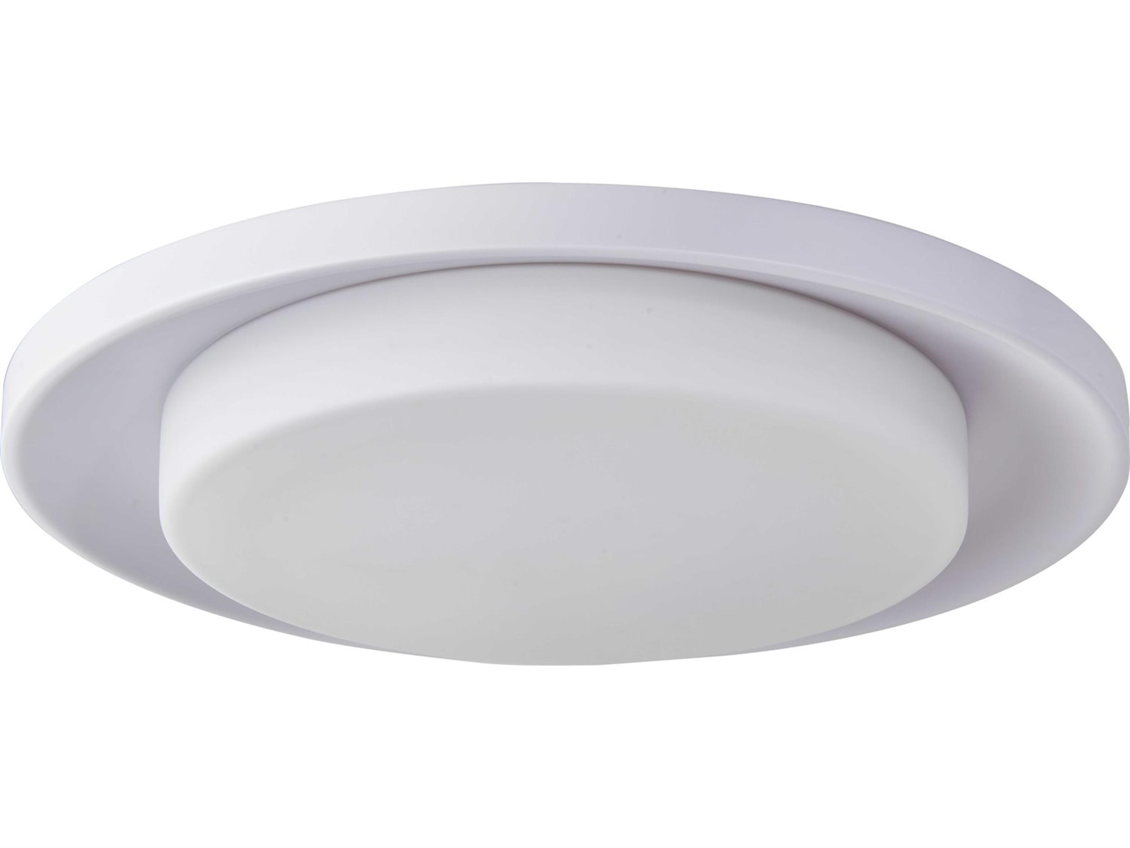 Abra Toto 1-Light Matte White Round Flush Mount