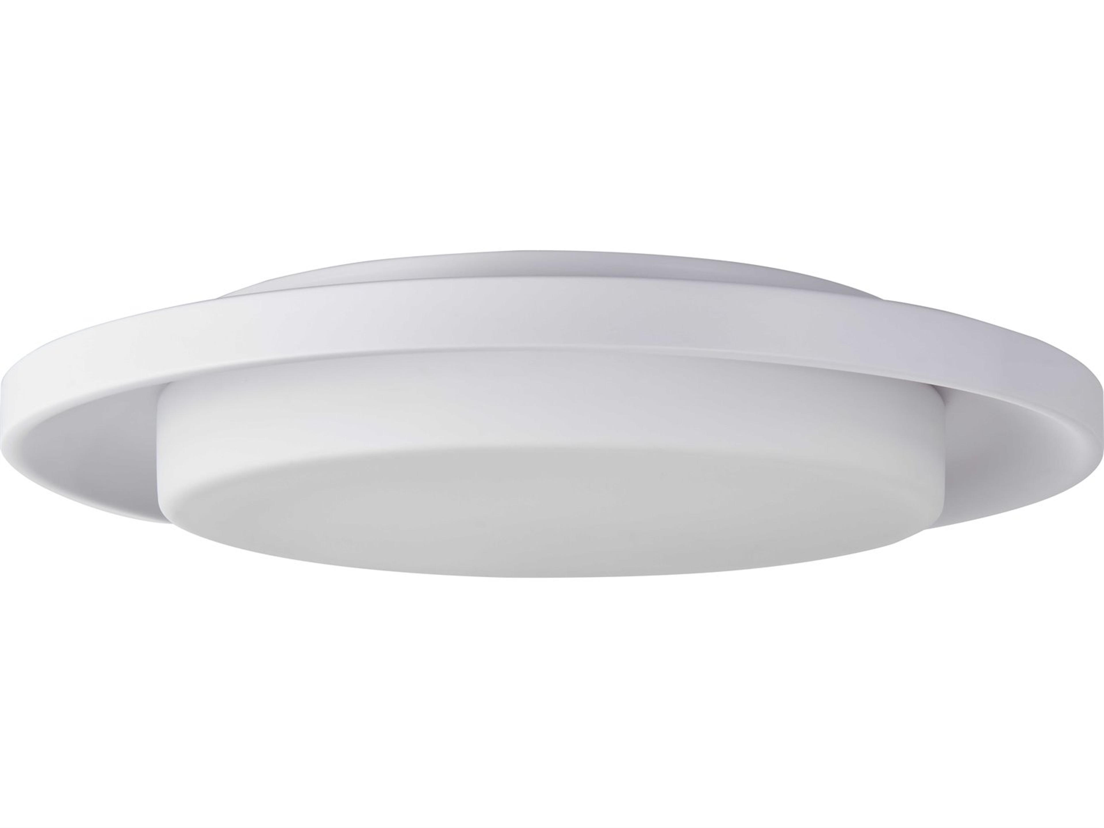 Abra Toto 1-Light Matte White Round Flush Mount