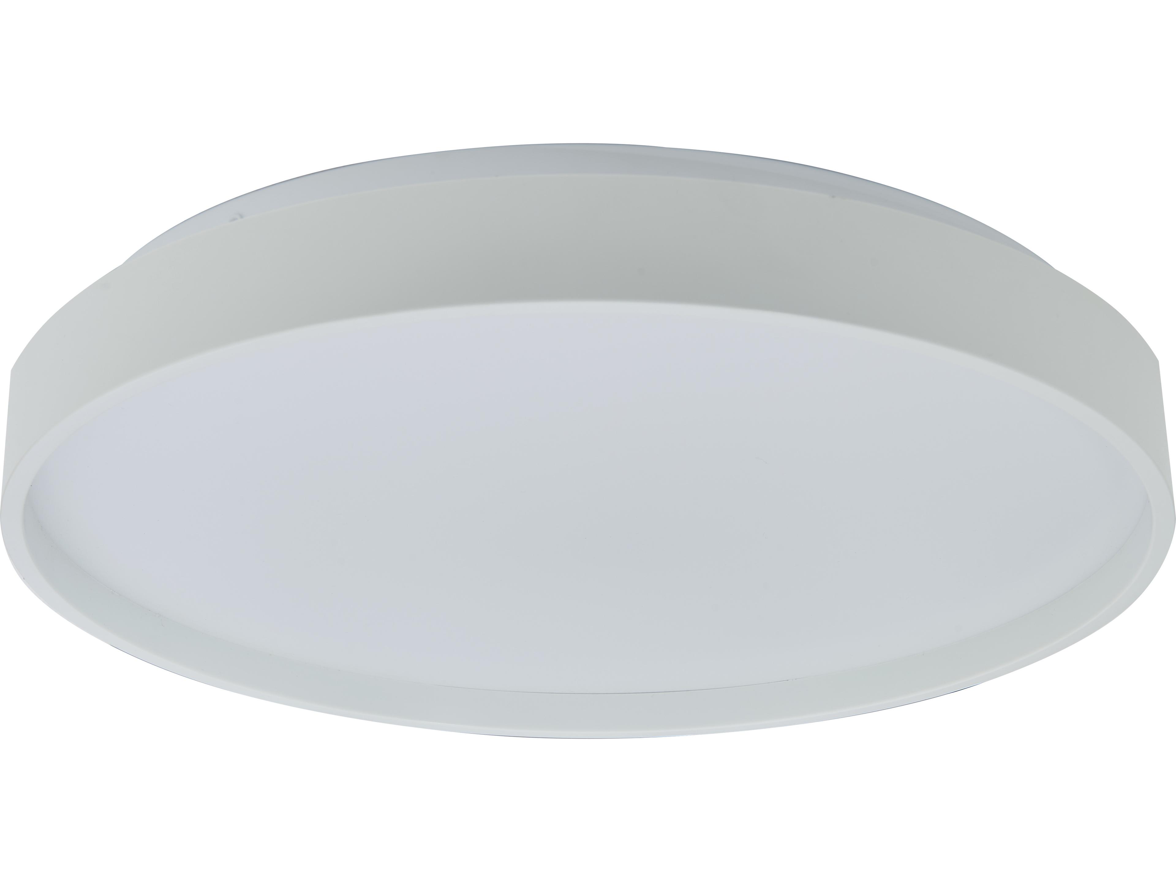 Abra Tambourine 1-Light White Round Flush Mount