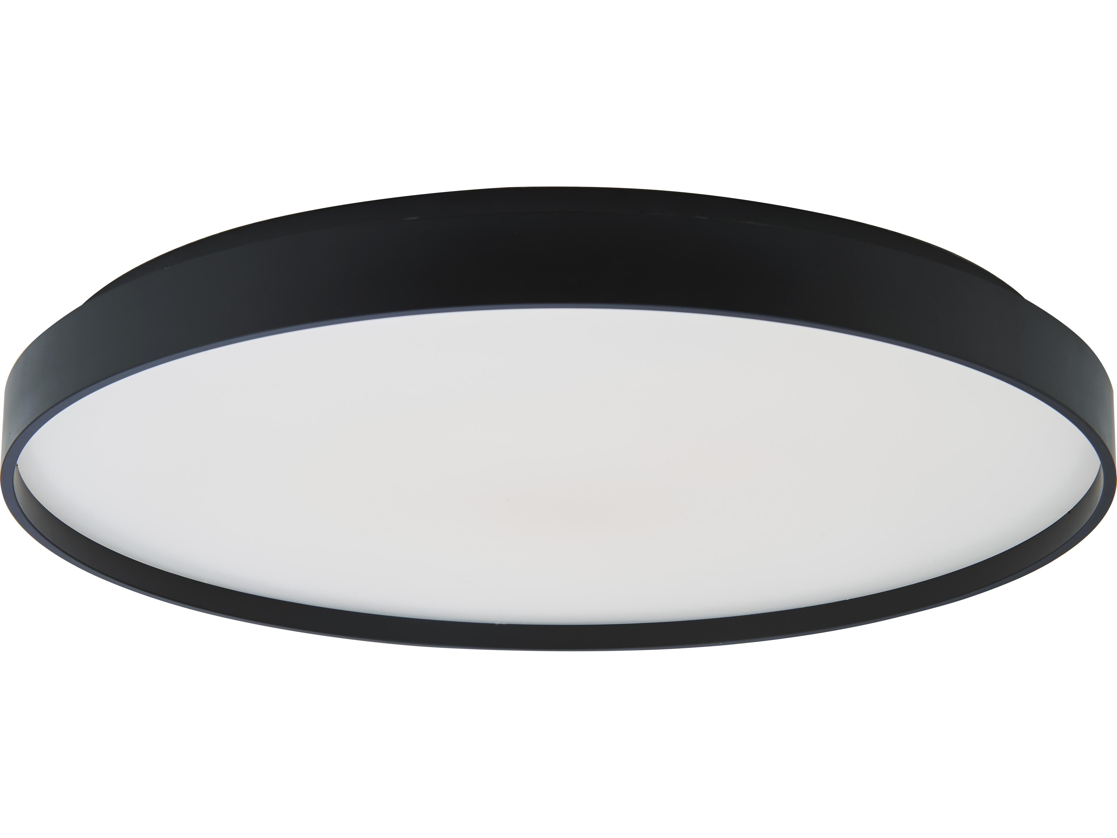 Tambourine Low Profile Flushmount Light Modern Black