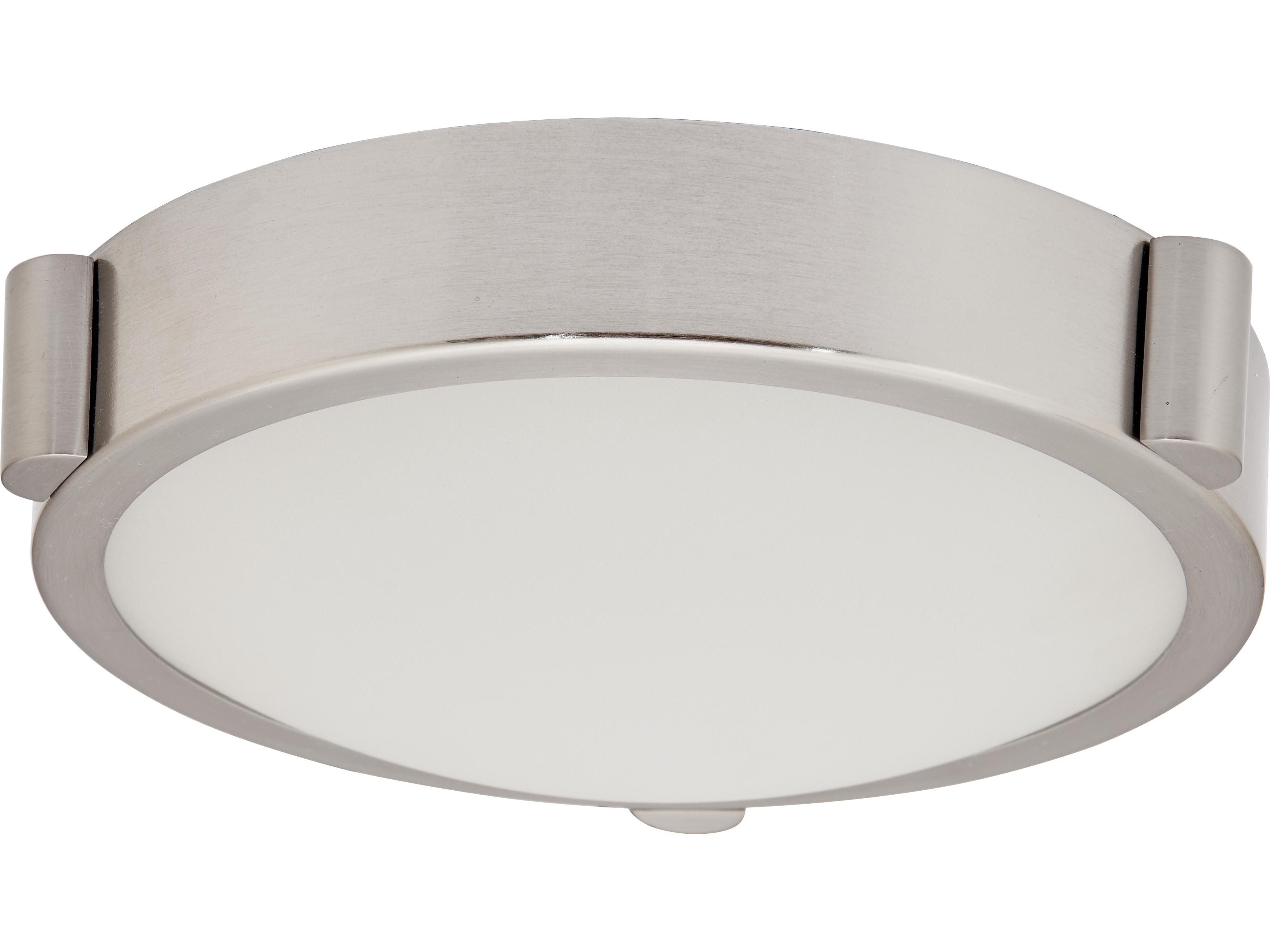 Abra Halo 1-Light Brushed Nickel Round Flush Mount