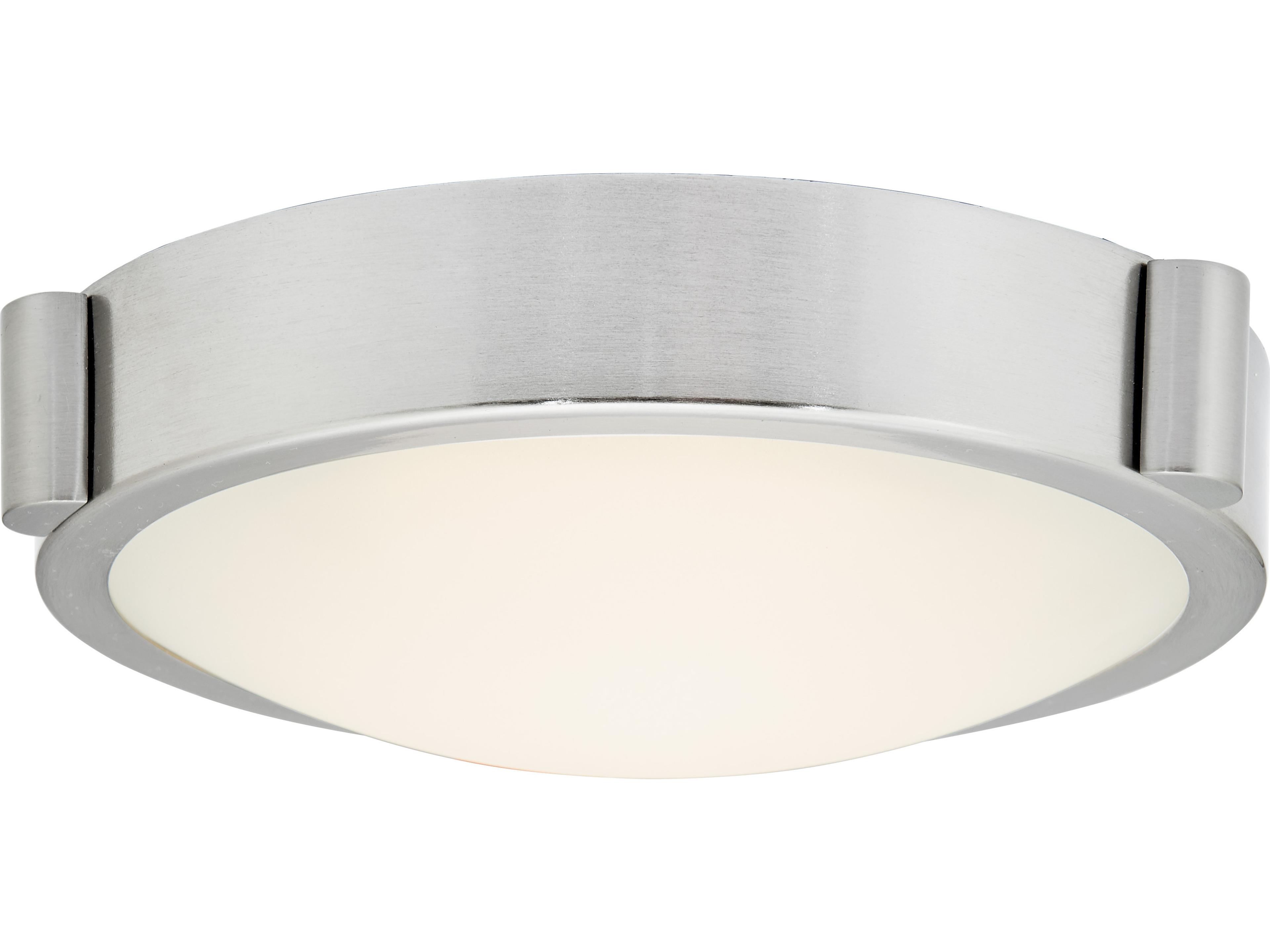 Abra Halo 1-Light Brushed Nickel Round Flush Mount