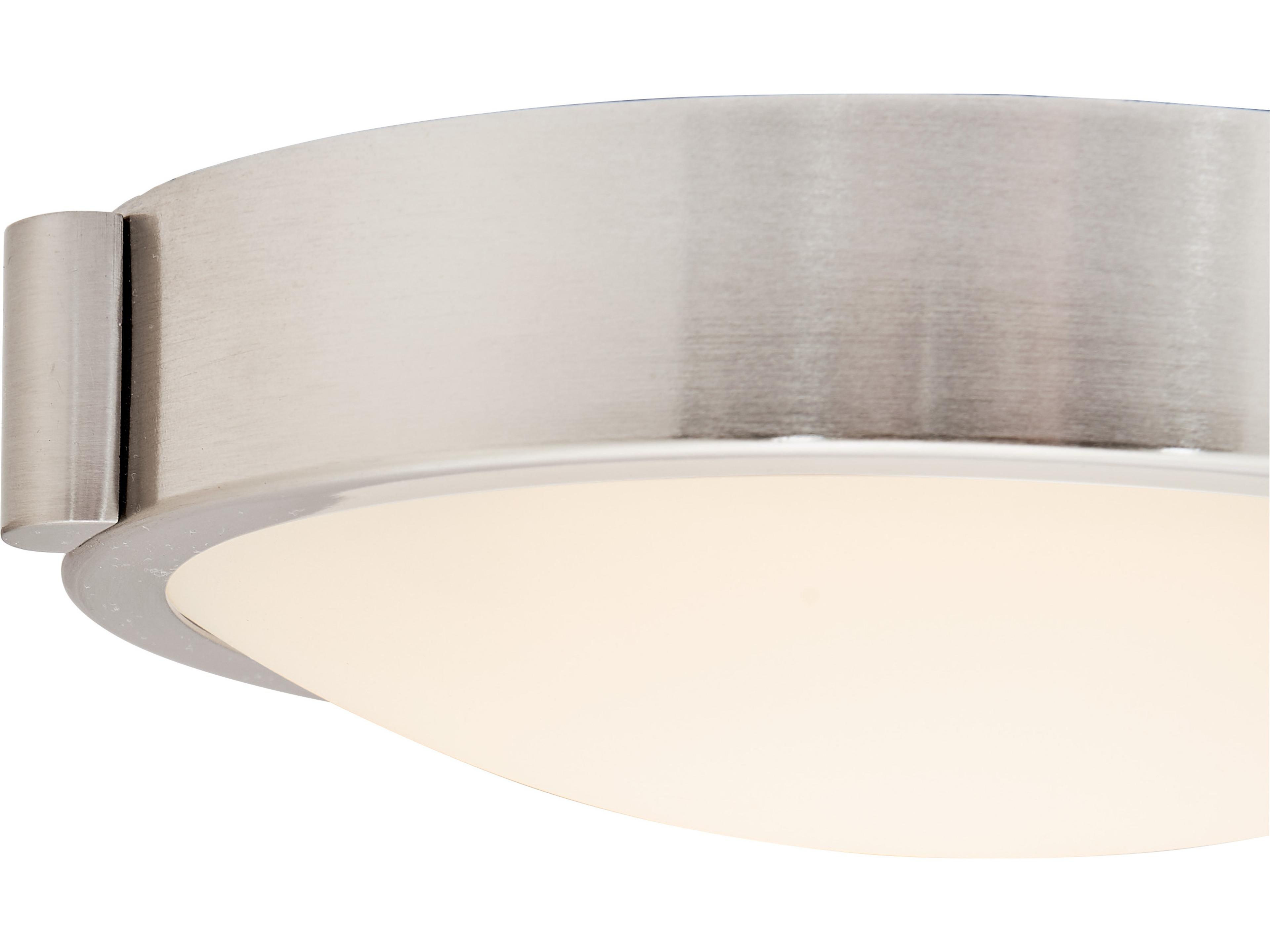 Abra Halo 1-Light Brushed Nickel Round Flush Mount