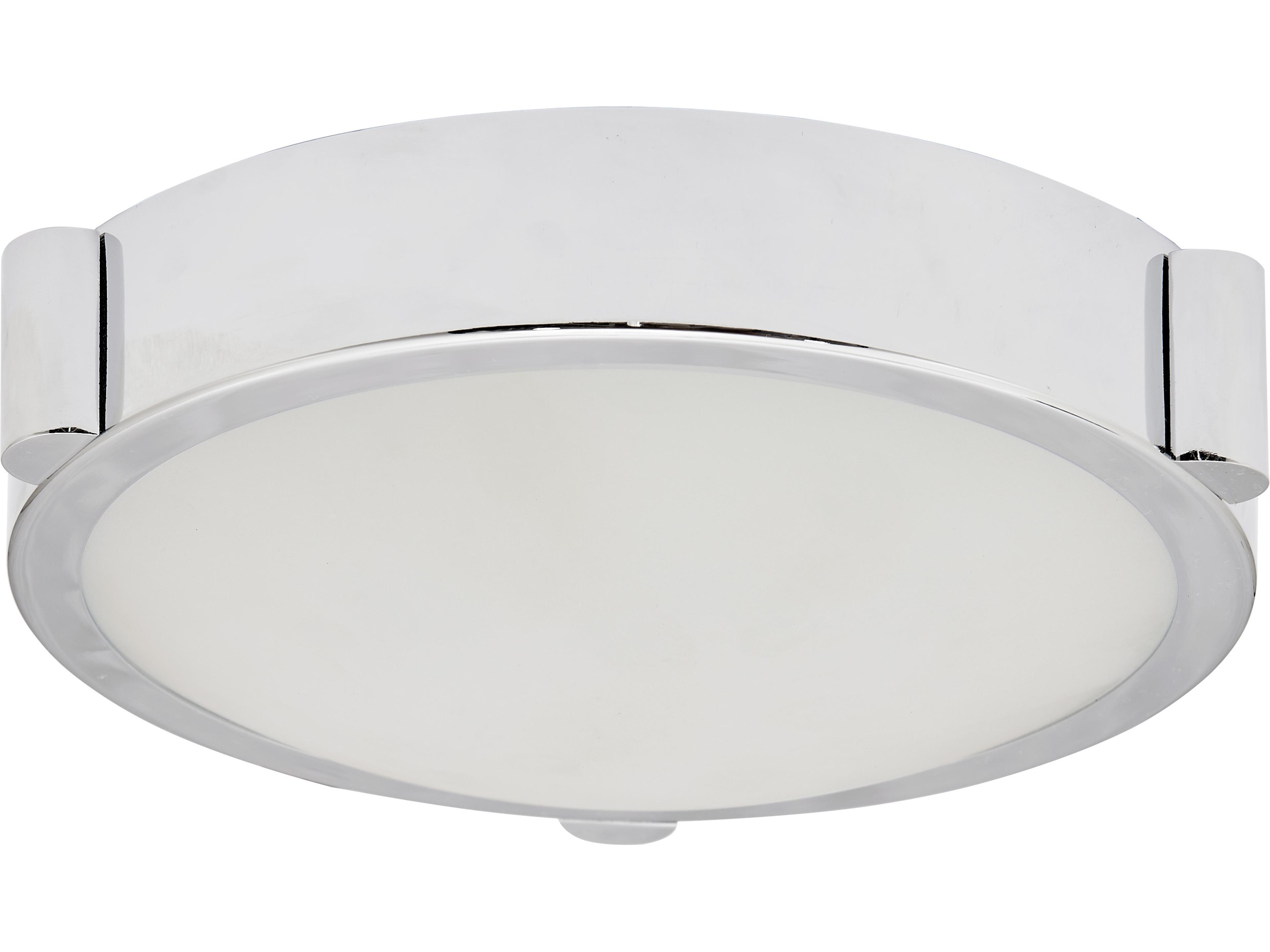 Abra Halo 1-Light Chrome Round Flush Mount