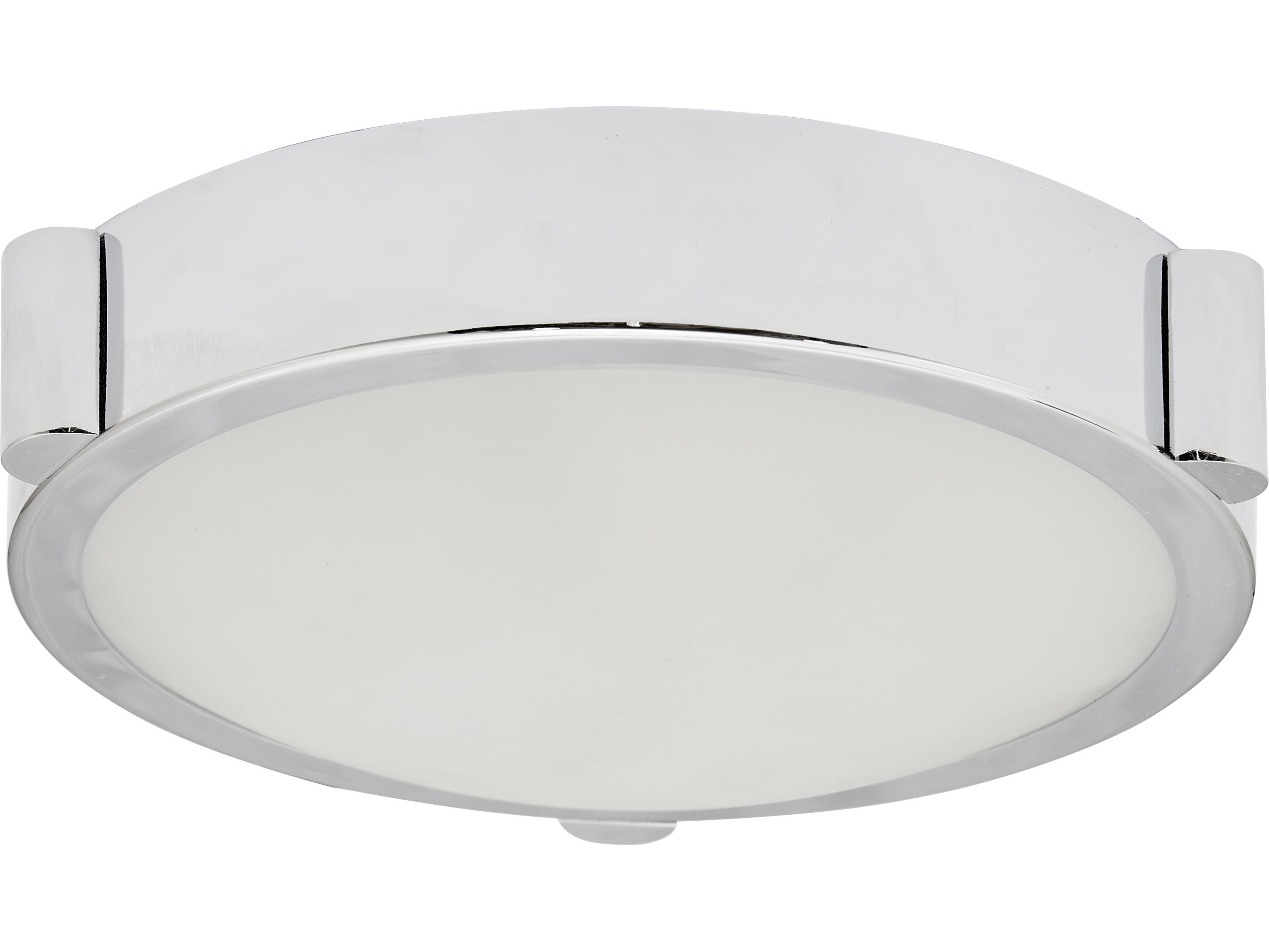 Abra Halo 1-Light Chrome Round Flush Mount