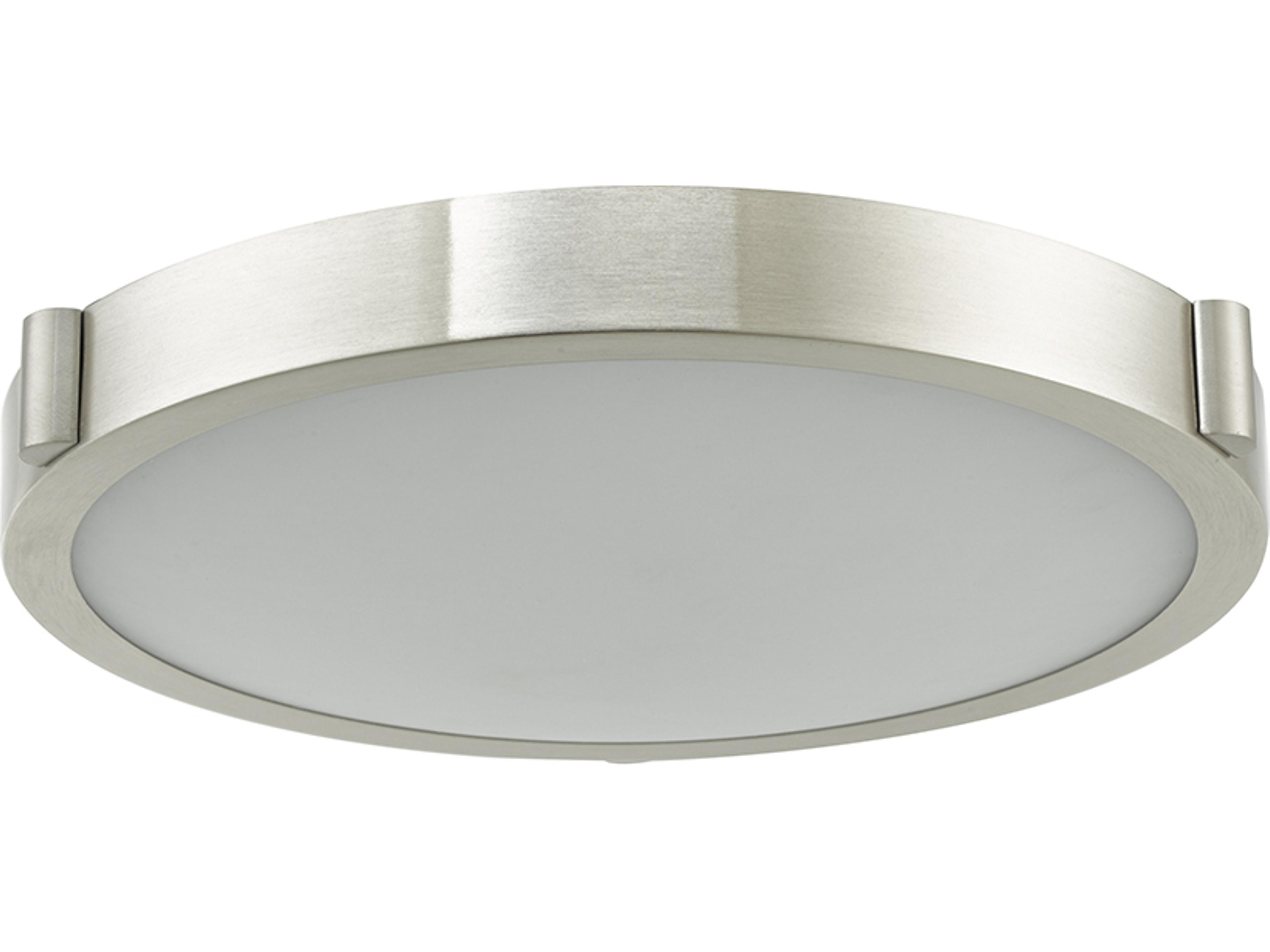 Abra Halo 1-Light Brushed Nickel Round Flush Mount