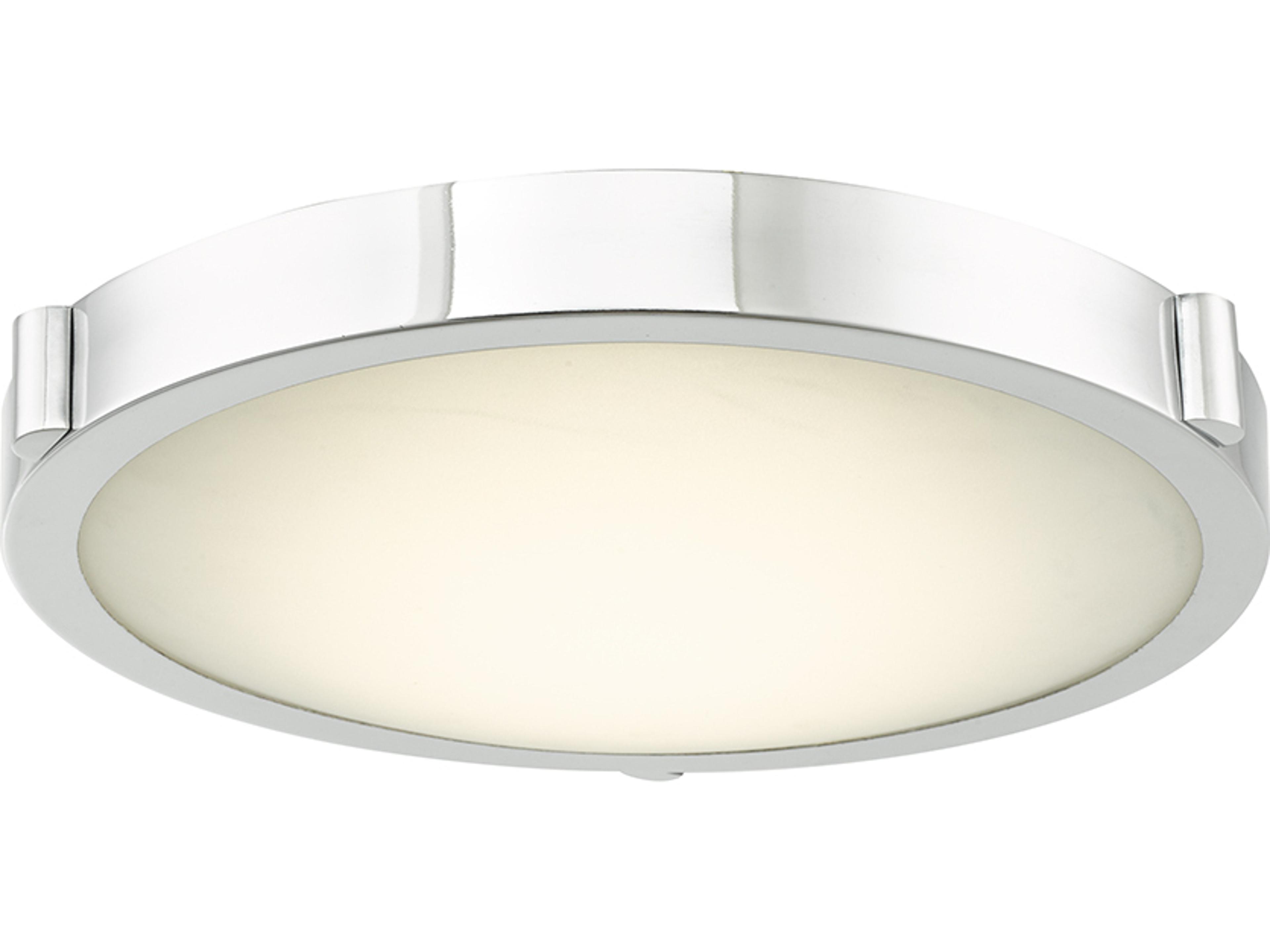 Halo LED Flush Mount Modern Chrome Ceiling Light
