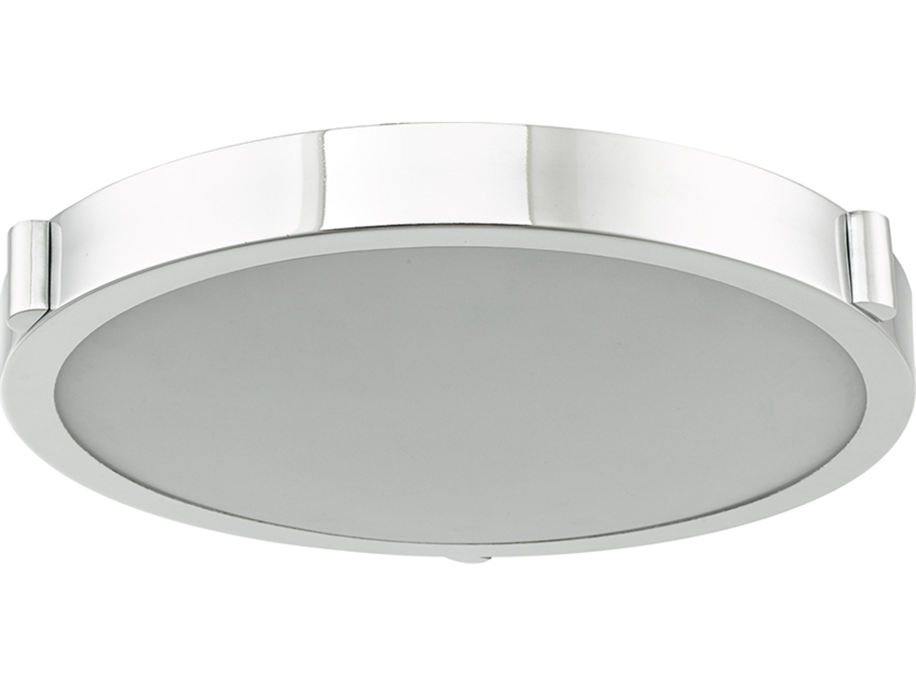 Abra Halo 1-Light Chrome Round Flush Mount