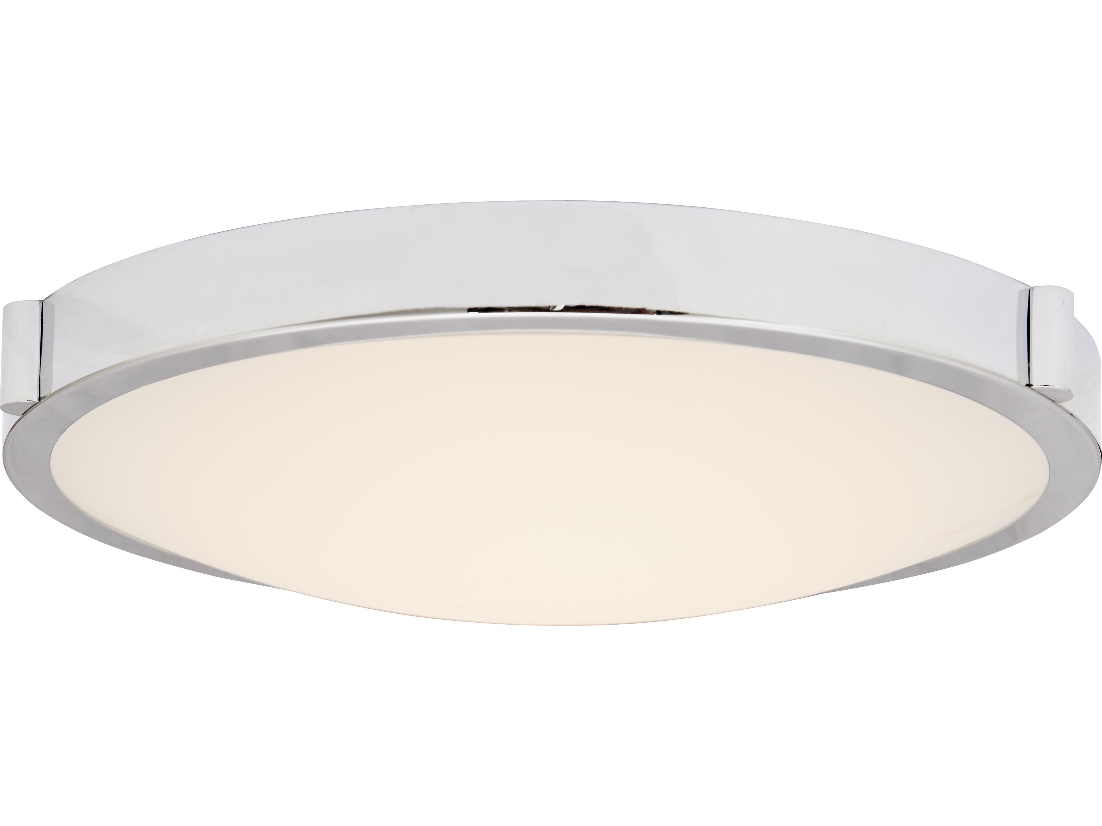 Abra Halo 1-Light Chrome Round Flush Mount