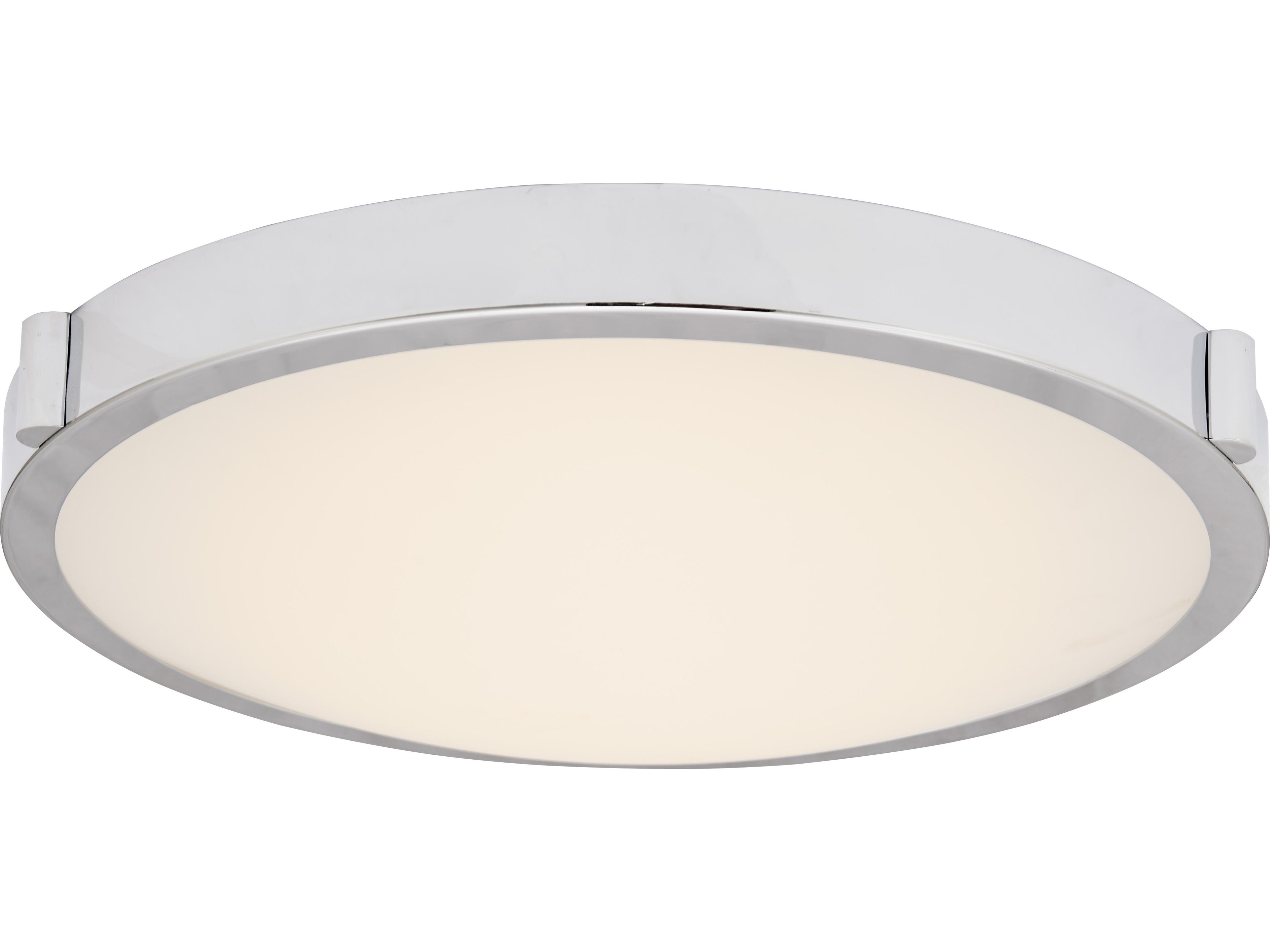 Abra Halo 1-Light Chrome Round Flush Mount