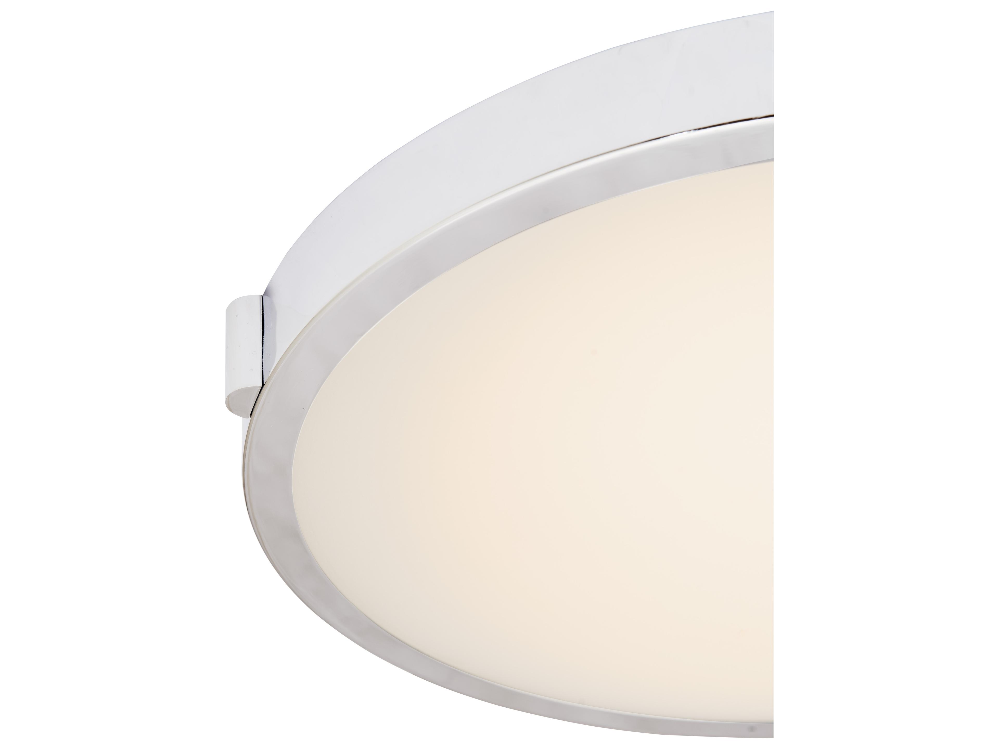 Abra Halo 1-Light Chrome Round Flush Mount