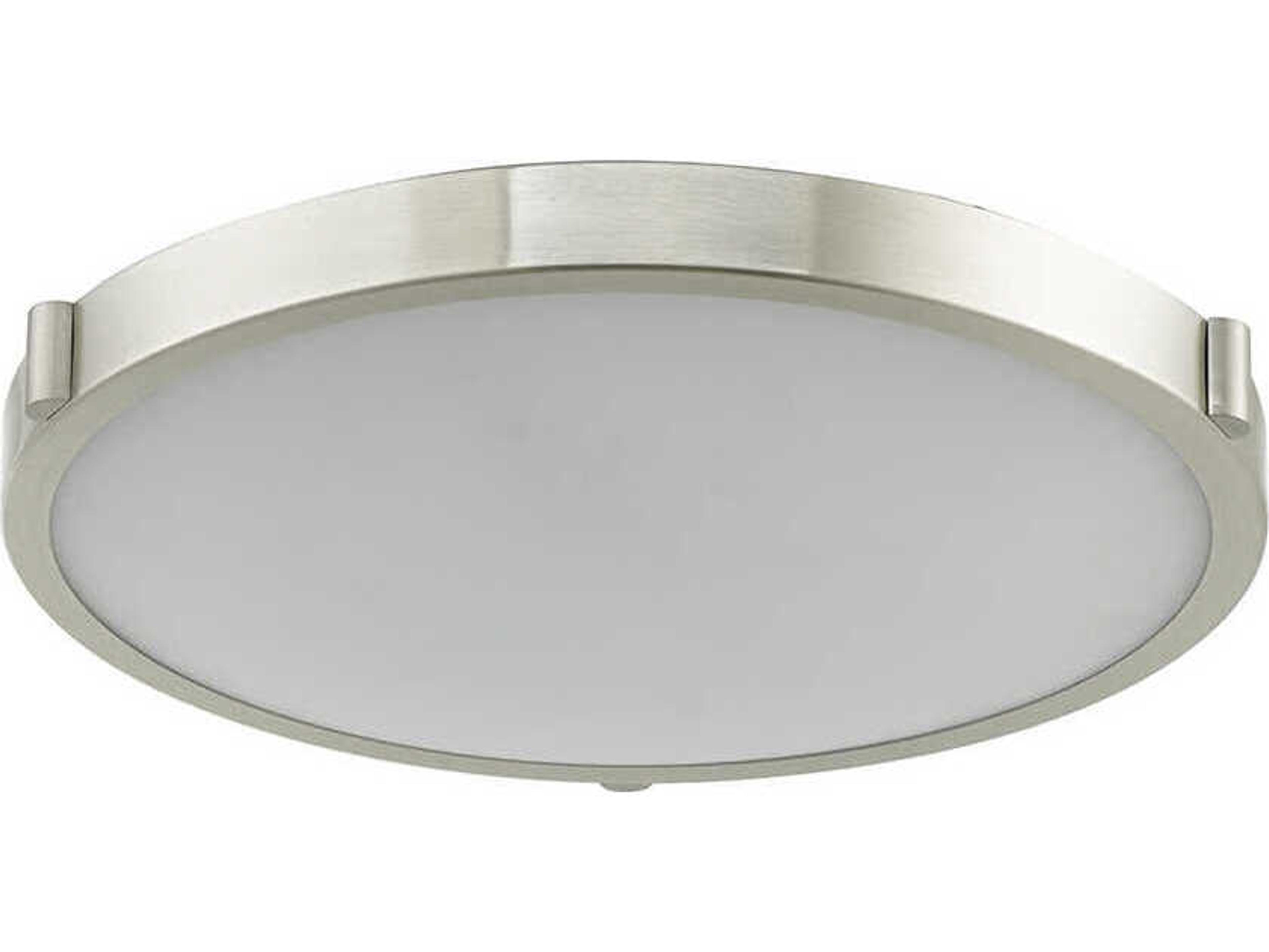 Abra Halo 1-Light Brushed Nickel Round Flush Mount