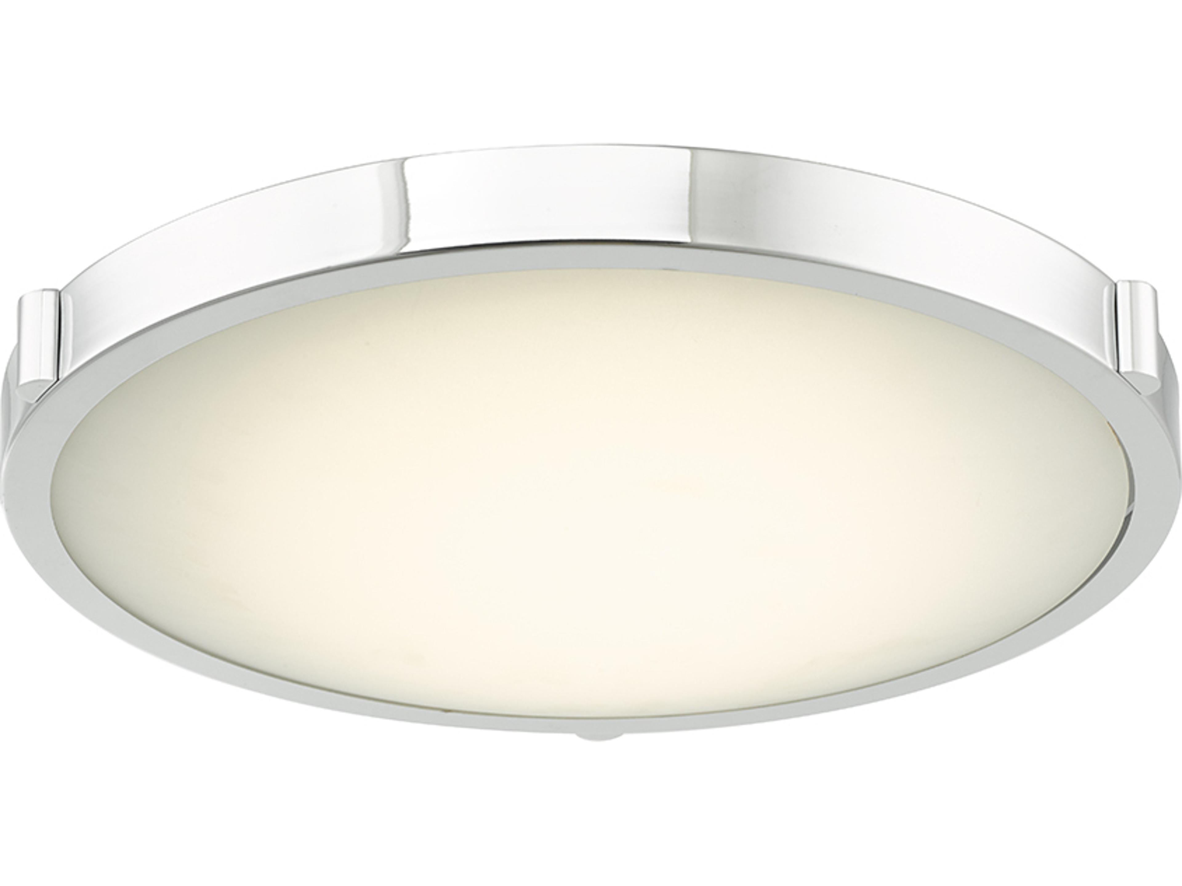 Halo LED Flush Mount Modern Chrome Ceiling Light
