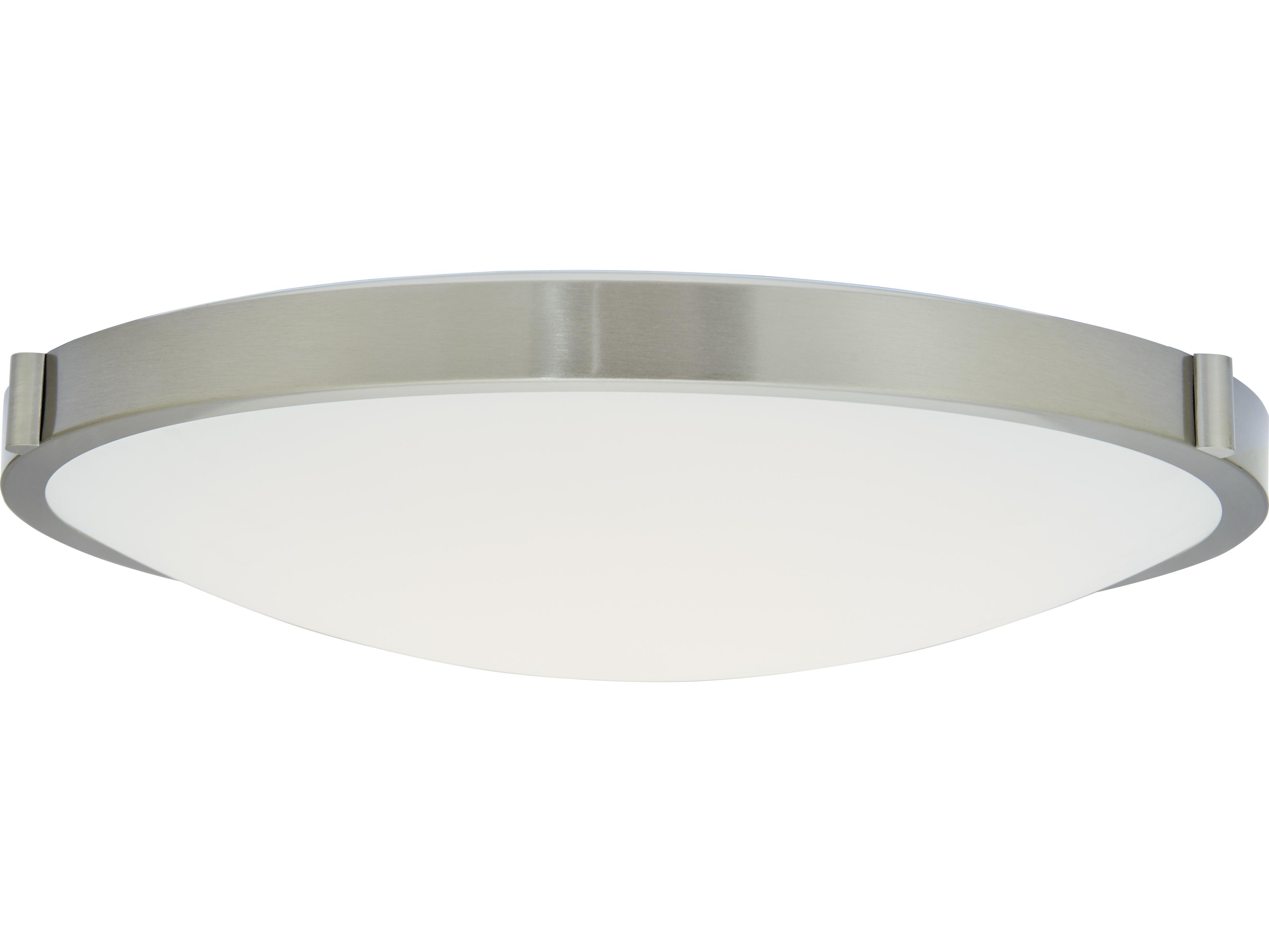 Abra Halo 1-Light Brushed Nickel Round Flush Mount