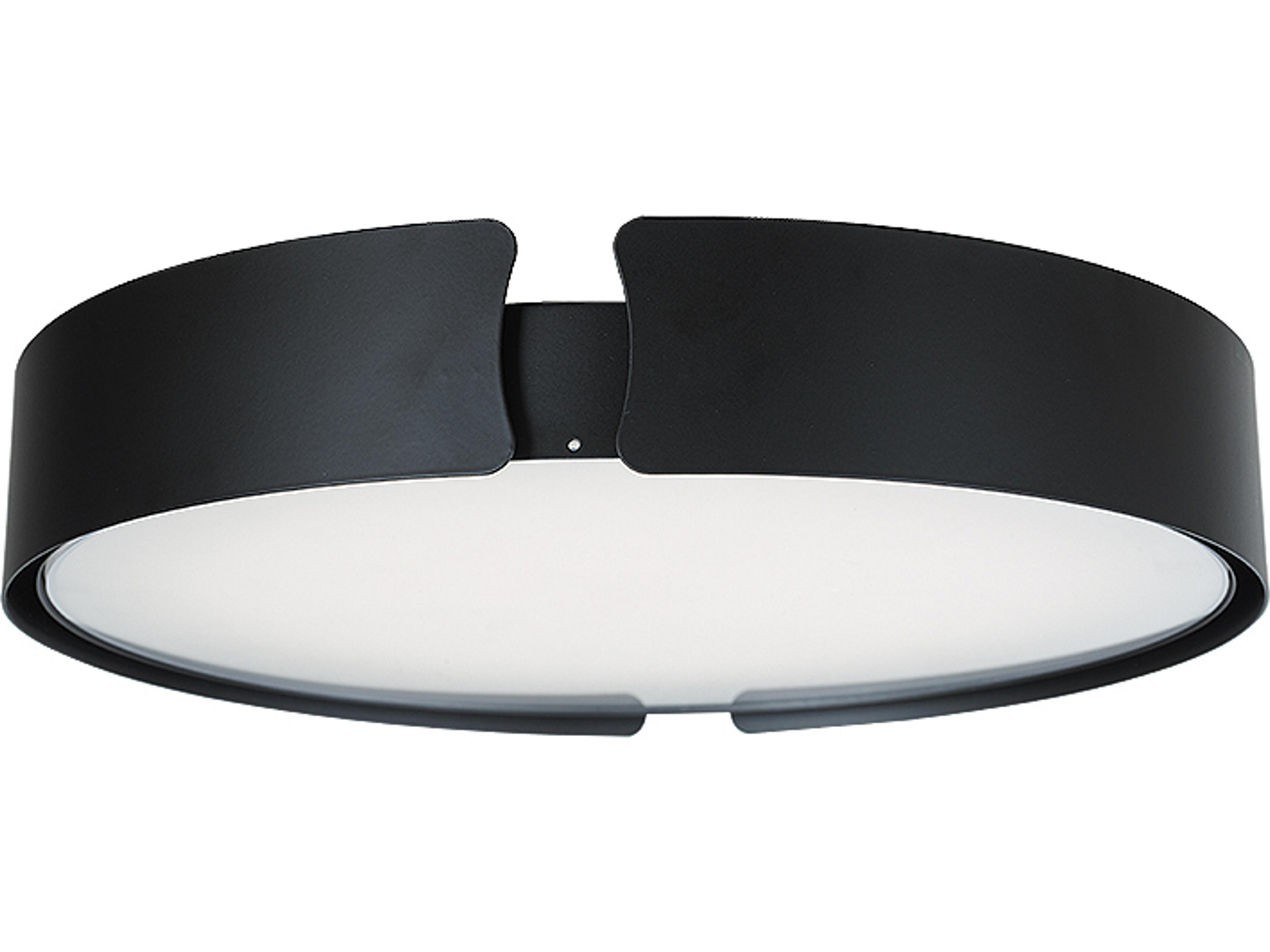 Abra Mystic 1-Light Black Round Flush Mount