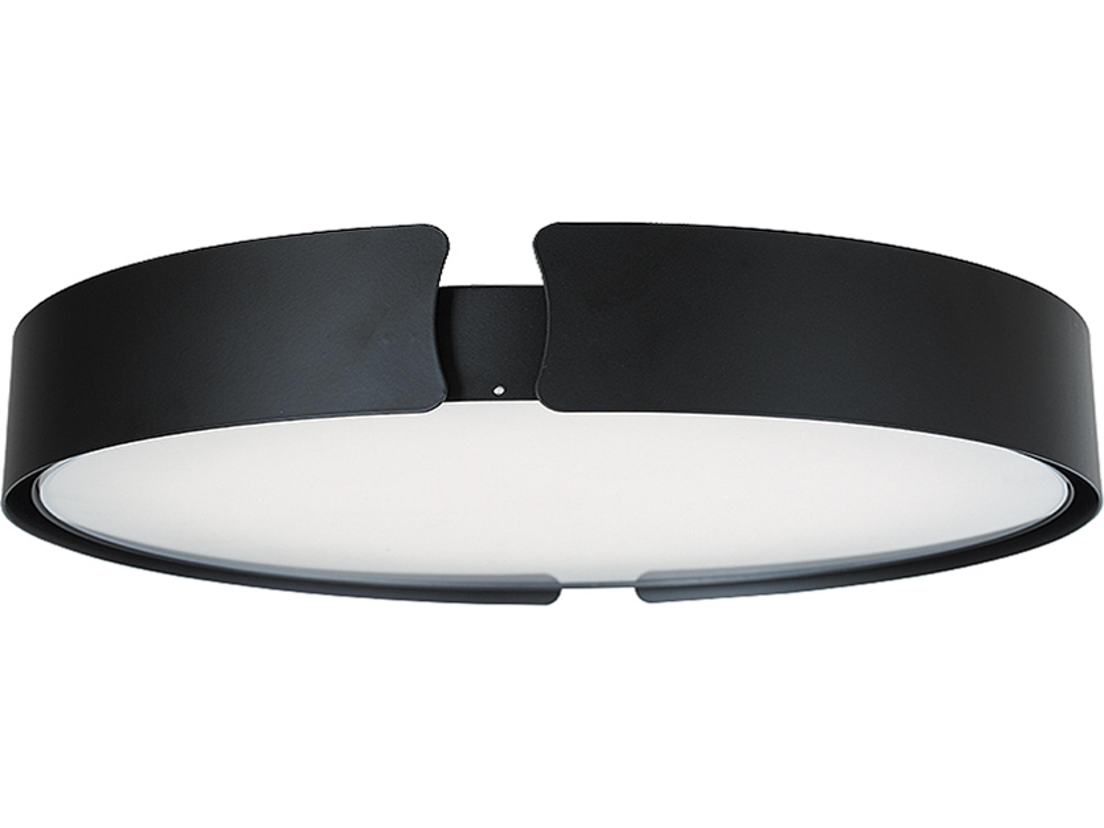 Abra Mystic 1-Light Black Round Flush Mount