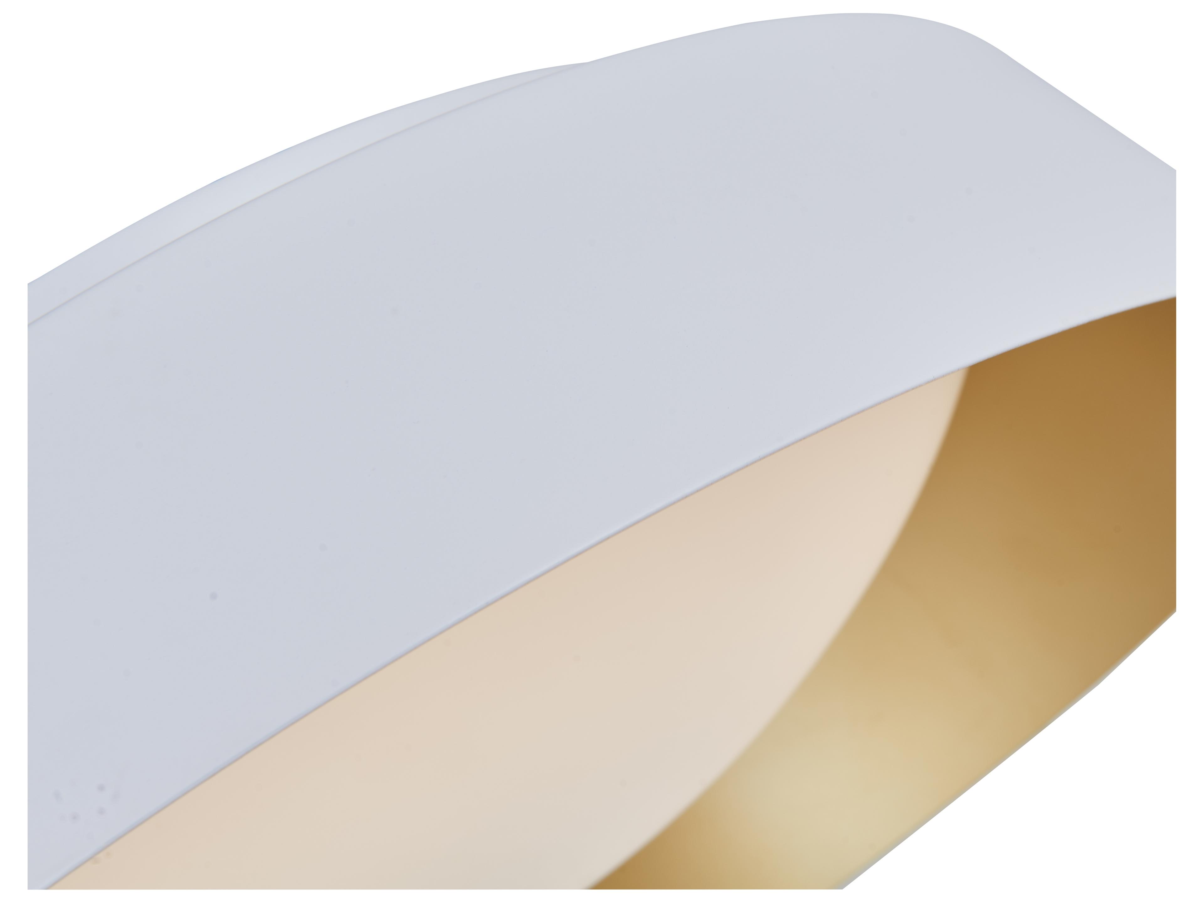 Abra Flare 1-Light Matte White Gold Dome Round Flush Mount