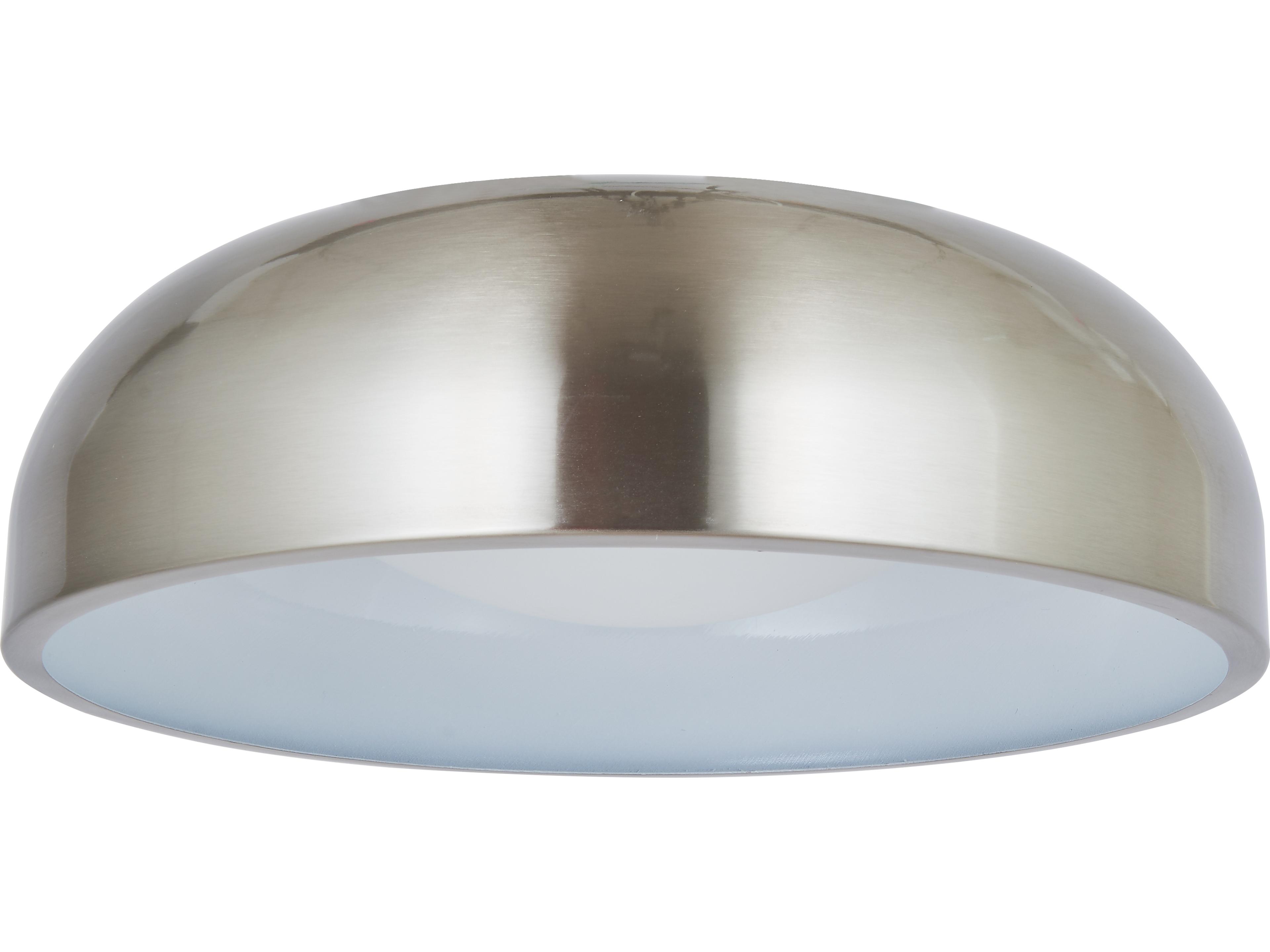Abra Lynx 1-Light Brushed Nickel Dome Flush Mount