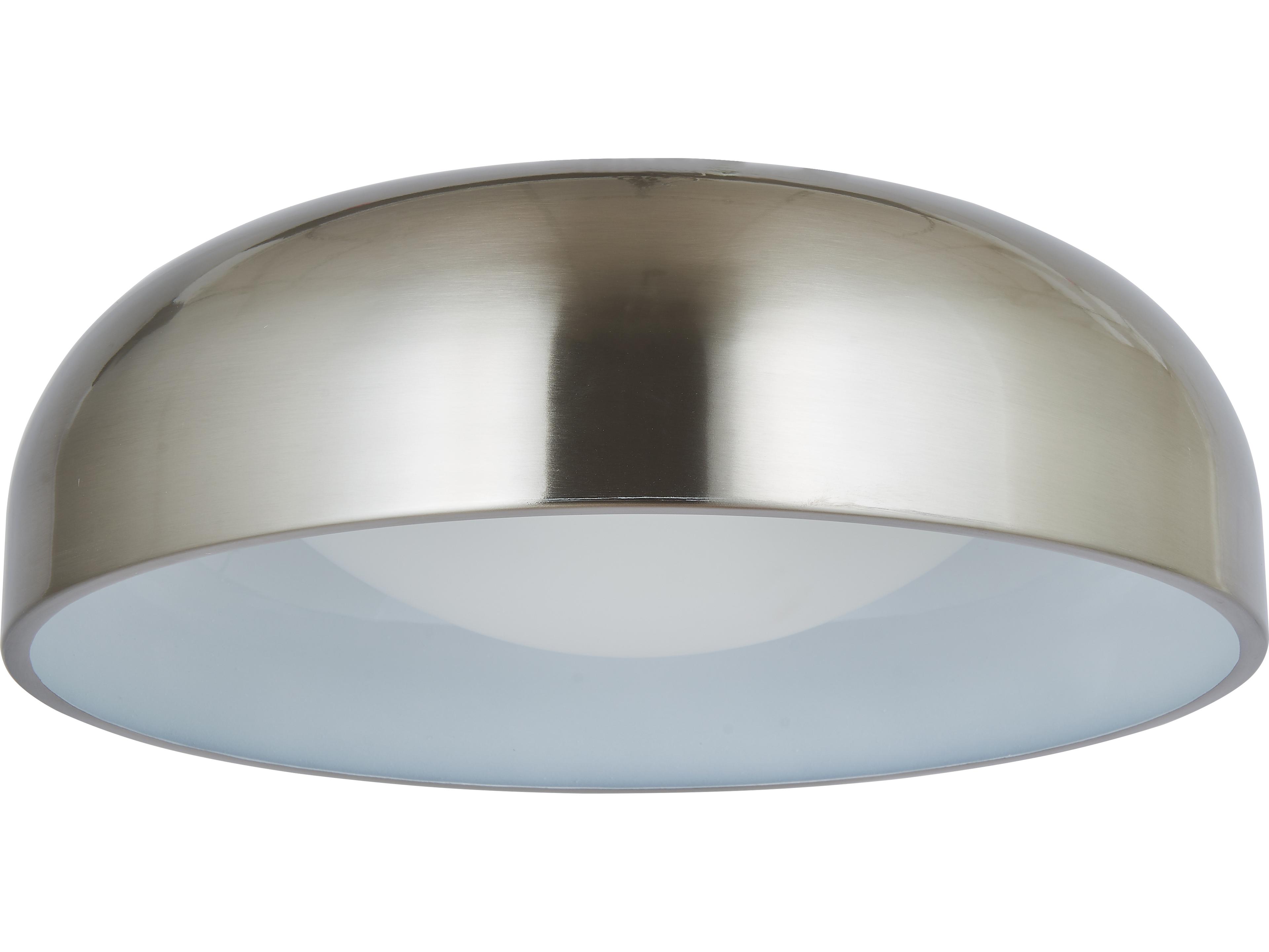 Abra Lynx 1-Light Brushed Nickel Dome Flush Mount