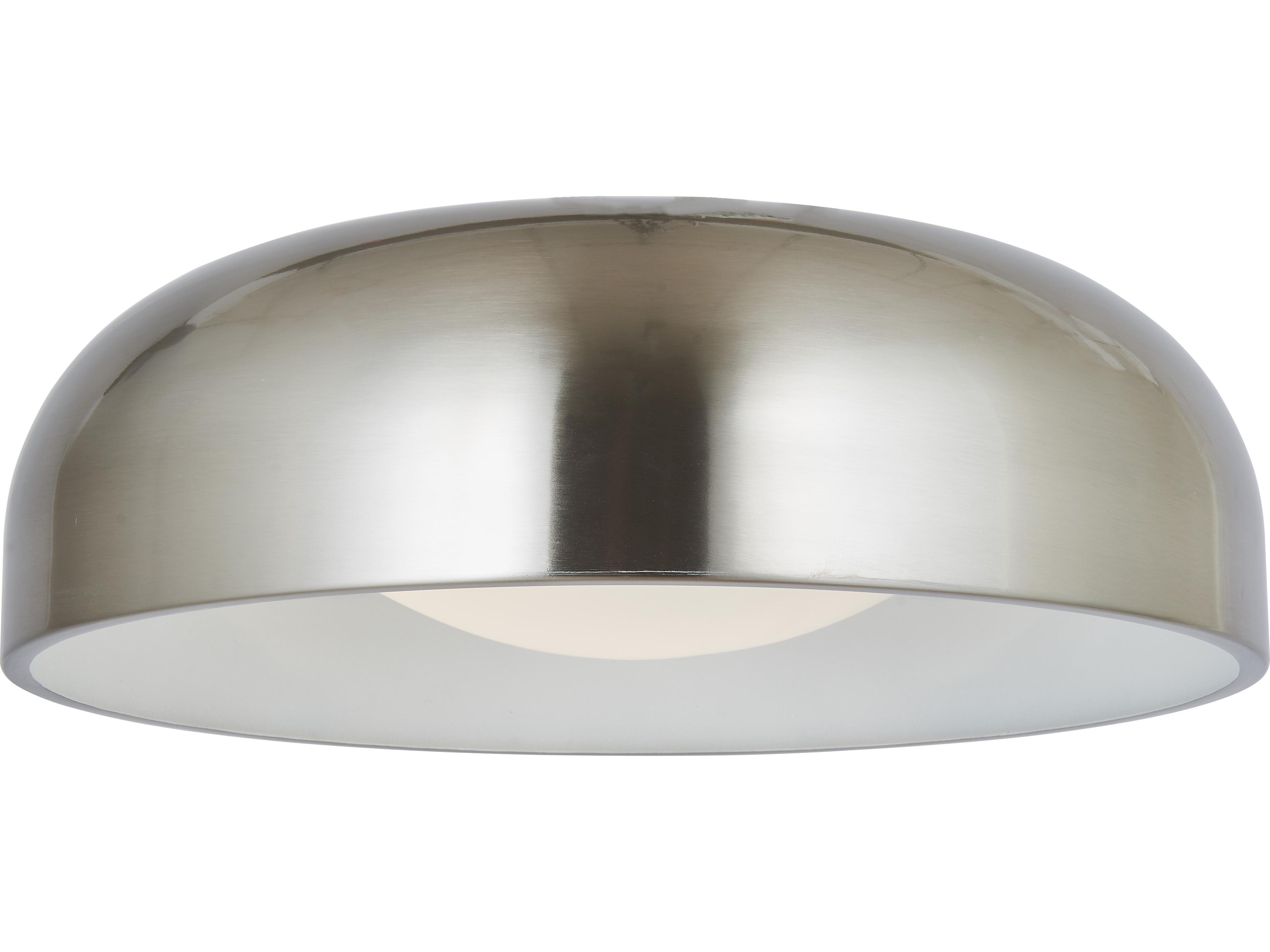 Abra Lynx 1-Light Brushed Nickel Dome Flush Mount