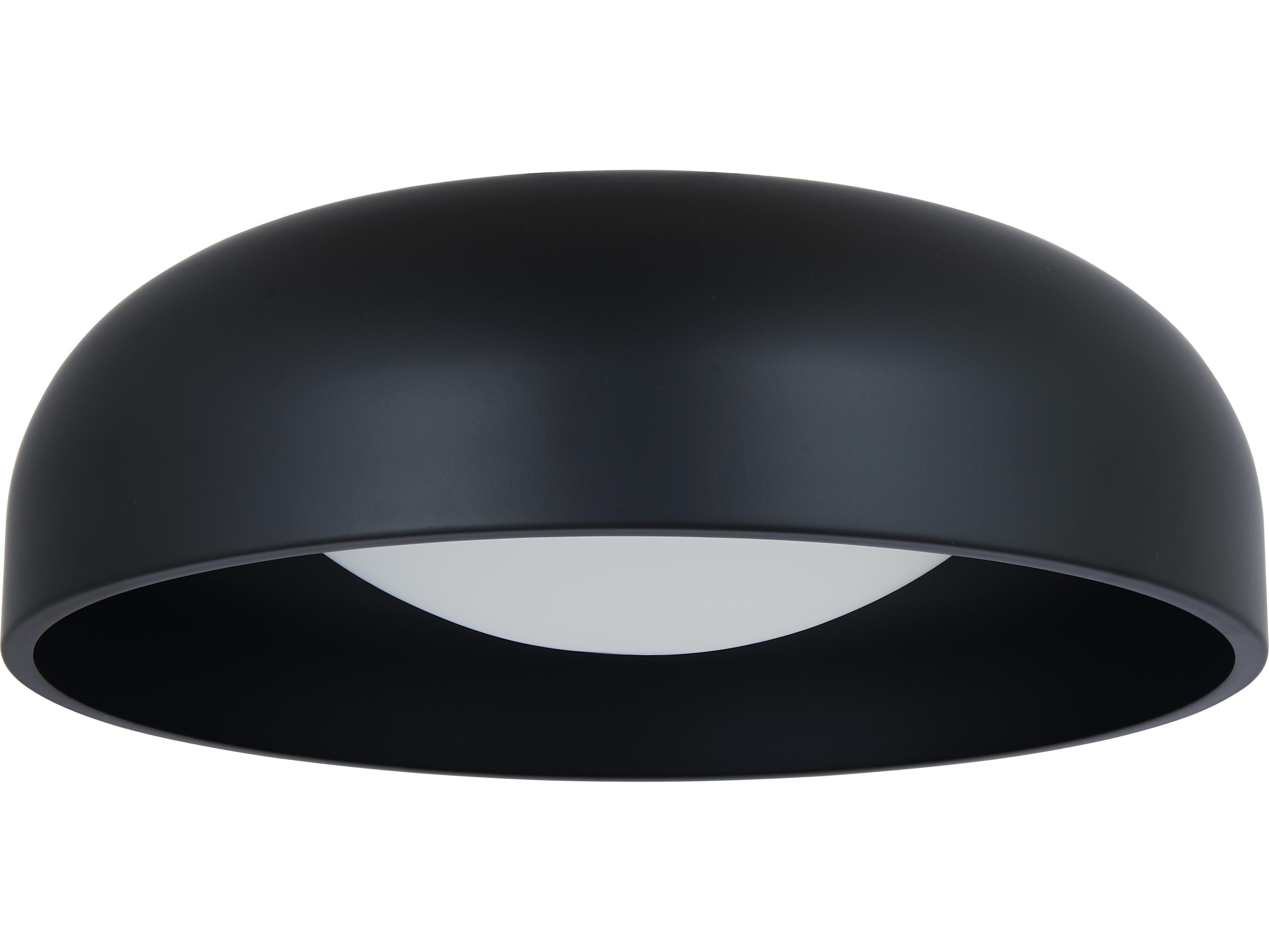 Abra Lynx 1-Light Matte Black Dome Flush Mount